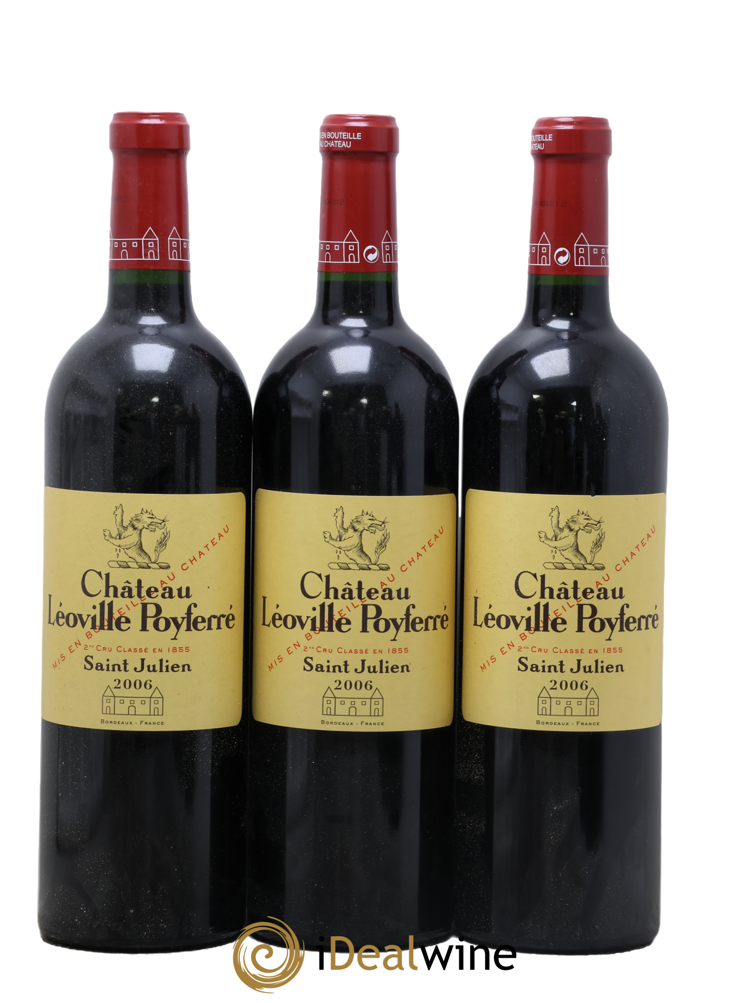 Château Léoville Poyferré 2ème Grand Cru Classé 2006 - Lot de 3 bouteilles - 0