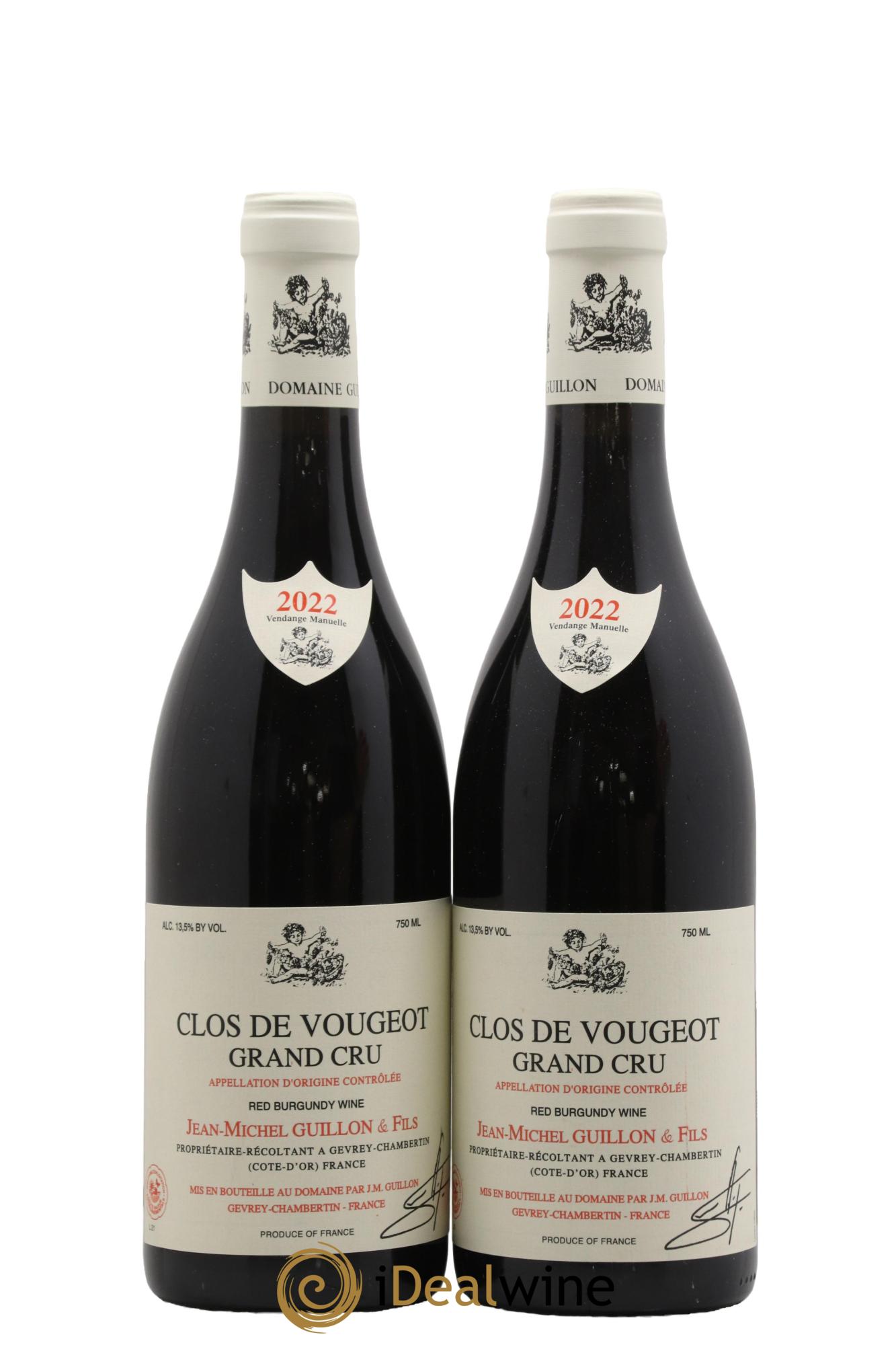 Clos de Vougeot Grand Cru Domaine J. M. Guillon Et Fils 2022 - Lotto di 2 bottiglie - 0