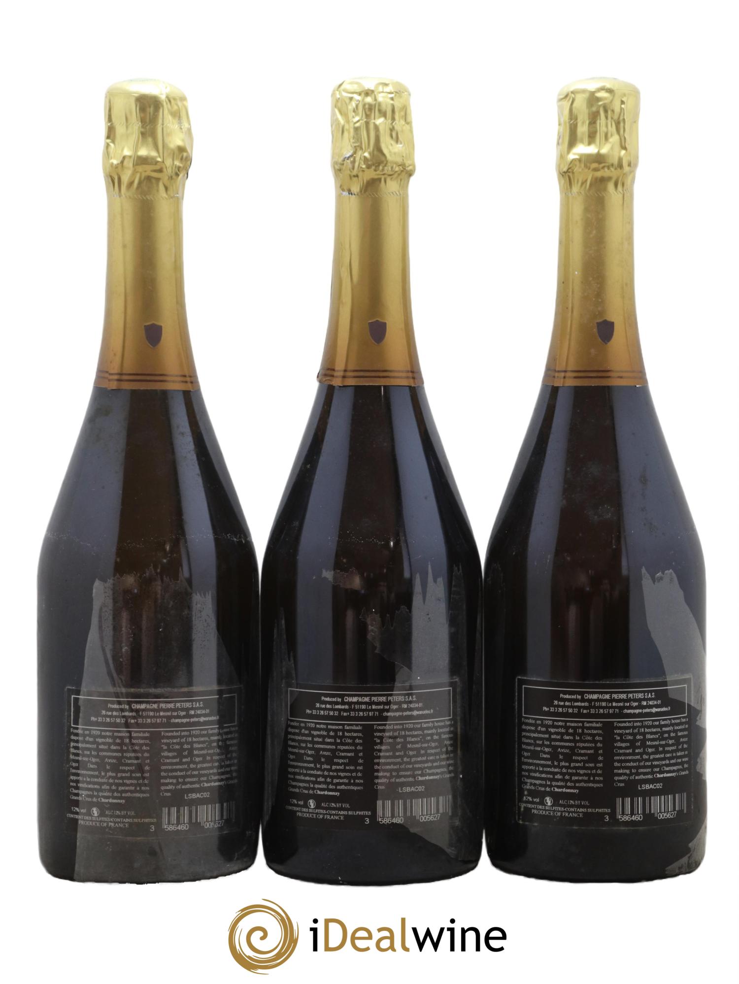 Cuvée Spéciale les Chétillons Blanc de Blancs Brut Pierre Péters 2002 - Lotto di 3 bottiglie - 1