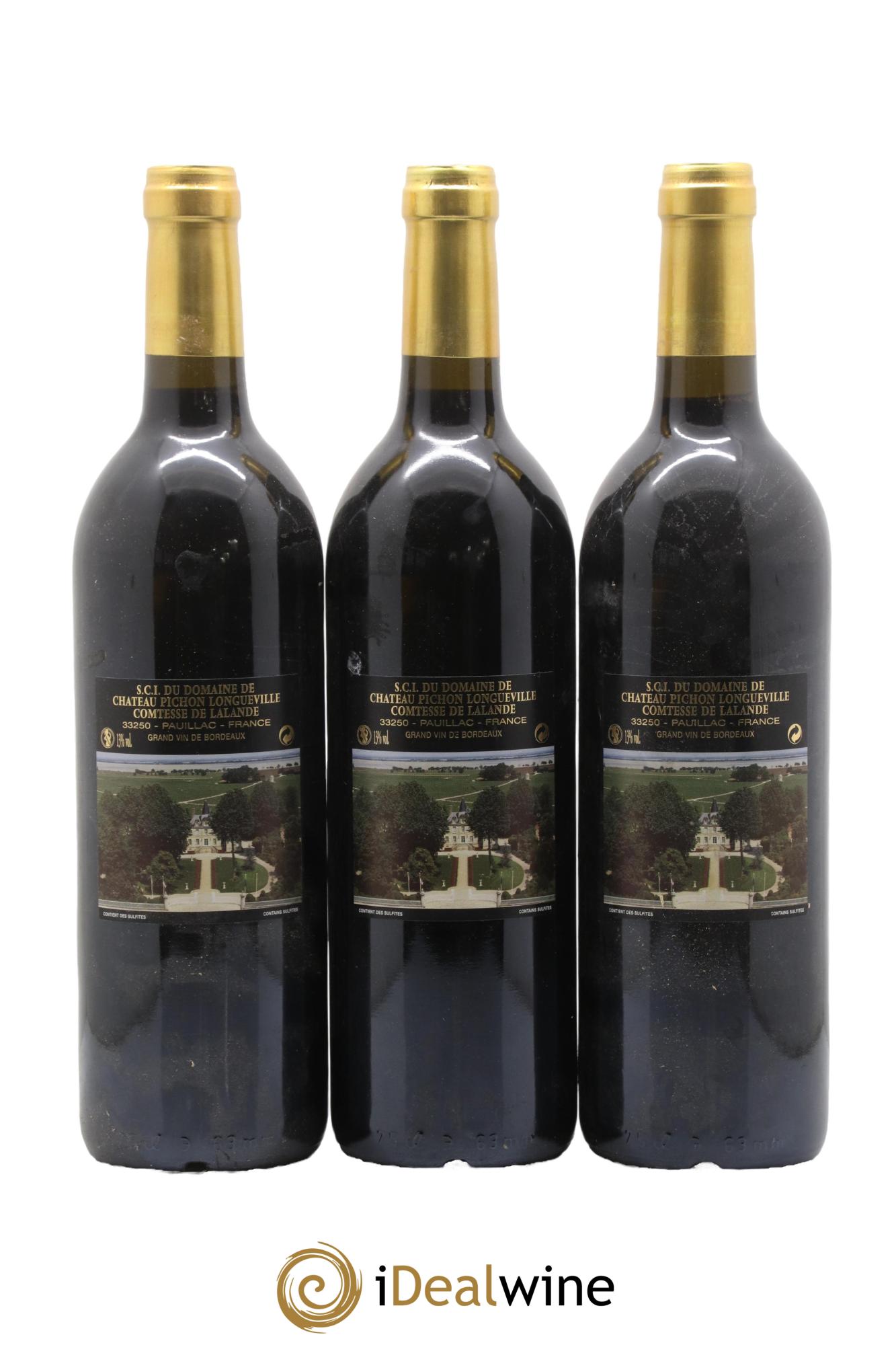 Château Pichon Longueville Comtesse de Lalande 2ème Grand Cru Classé 2005 - Lot of 3 bottles - 1