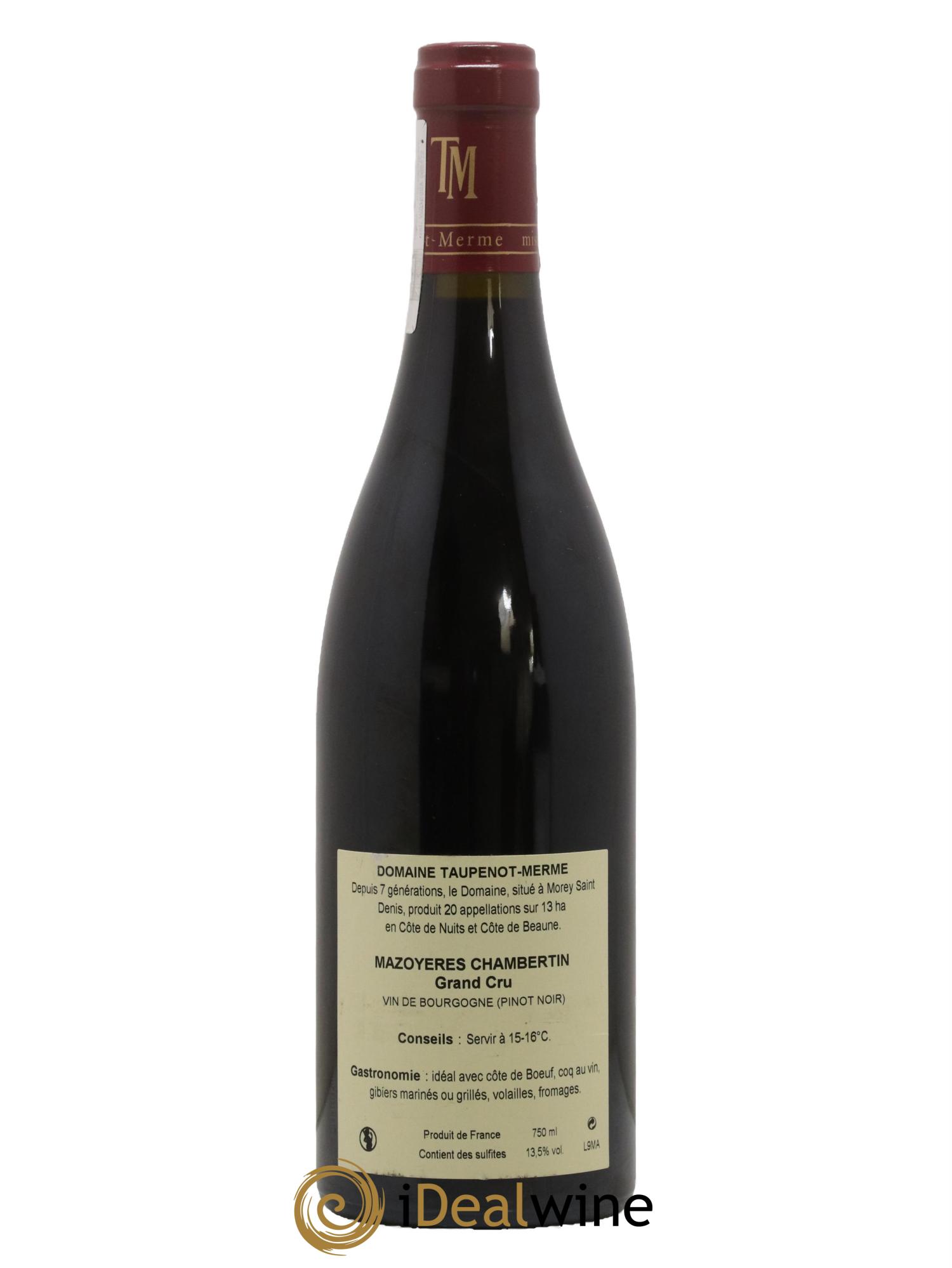 Mazoyères-Chambertin Grand Cru Taupenot-Merme 2009 - Lot de 1 bouteille - 1