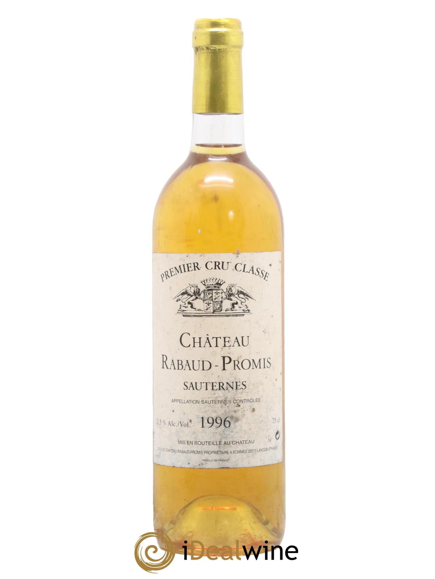 Château Rabaud Promis 1er Grand Cru Classé 1996 - Posten von 1 Flasche - 0