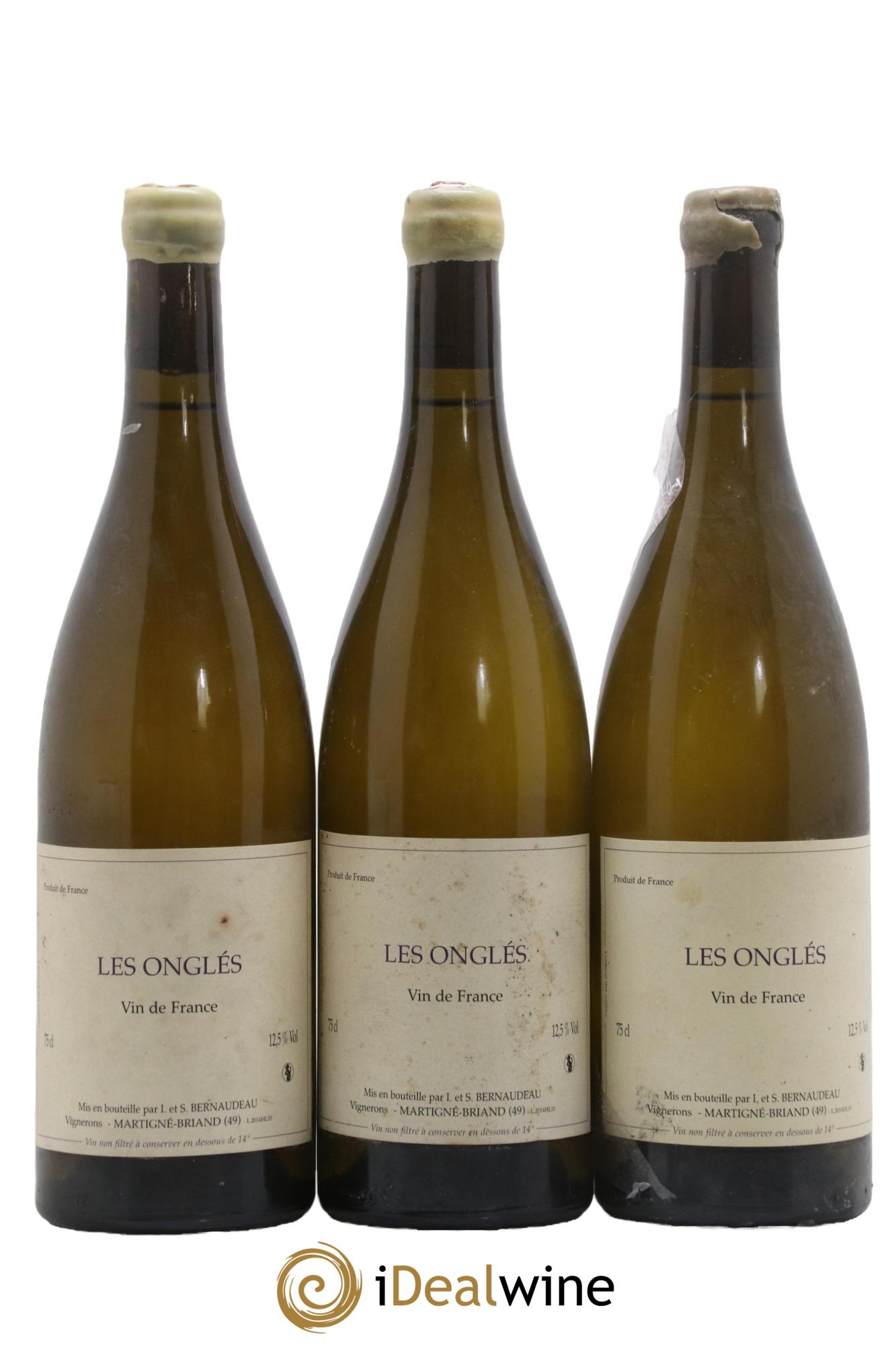 Vin de France Les Onglés Stéphane Bernaudeau 2014 - Lot of 3 bottles - 0