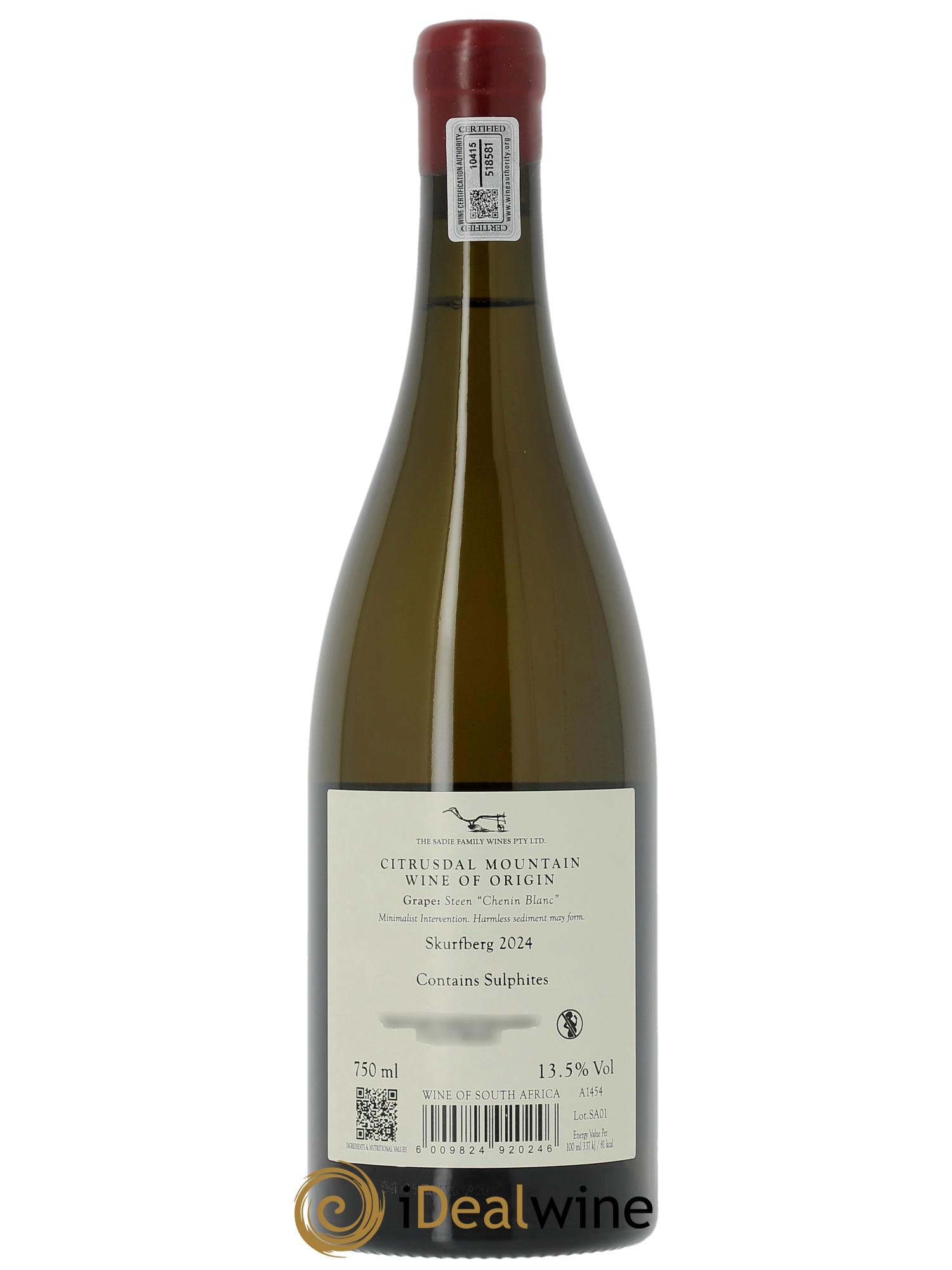 Olifants River The Sadie Family WO Skurfberg 2024 - Lot de 1 bouteille - 1