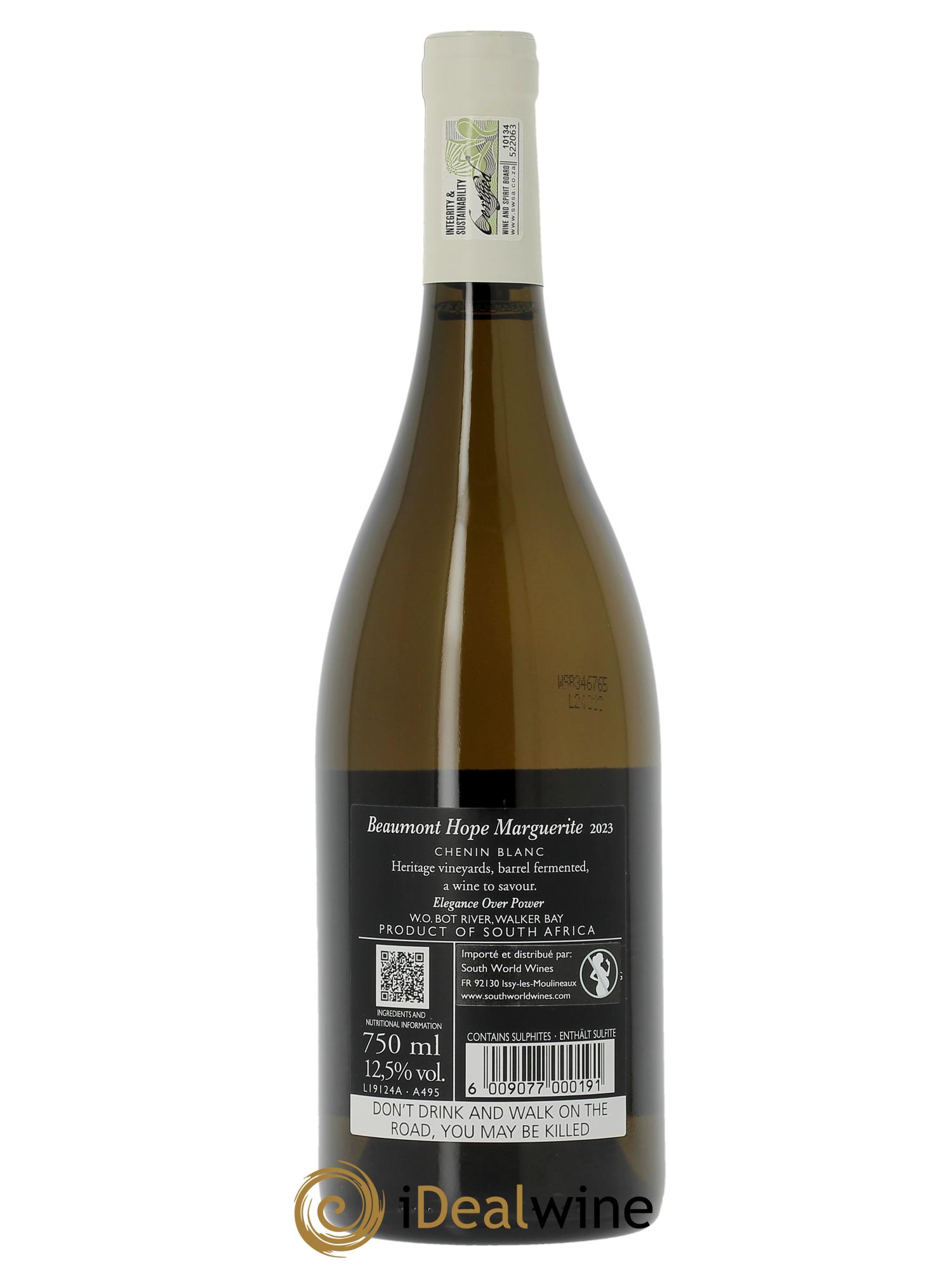 Bot River Beaumont Family Wines Hope Marguerite Chenin blanc  2023 - Lot de 1 bouteille - 1