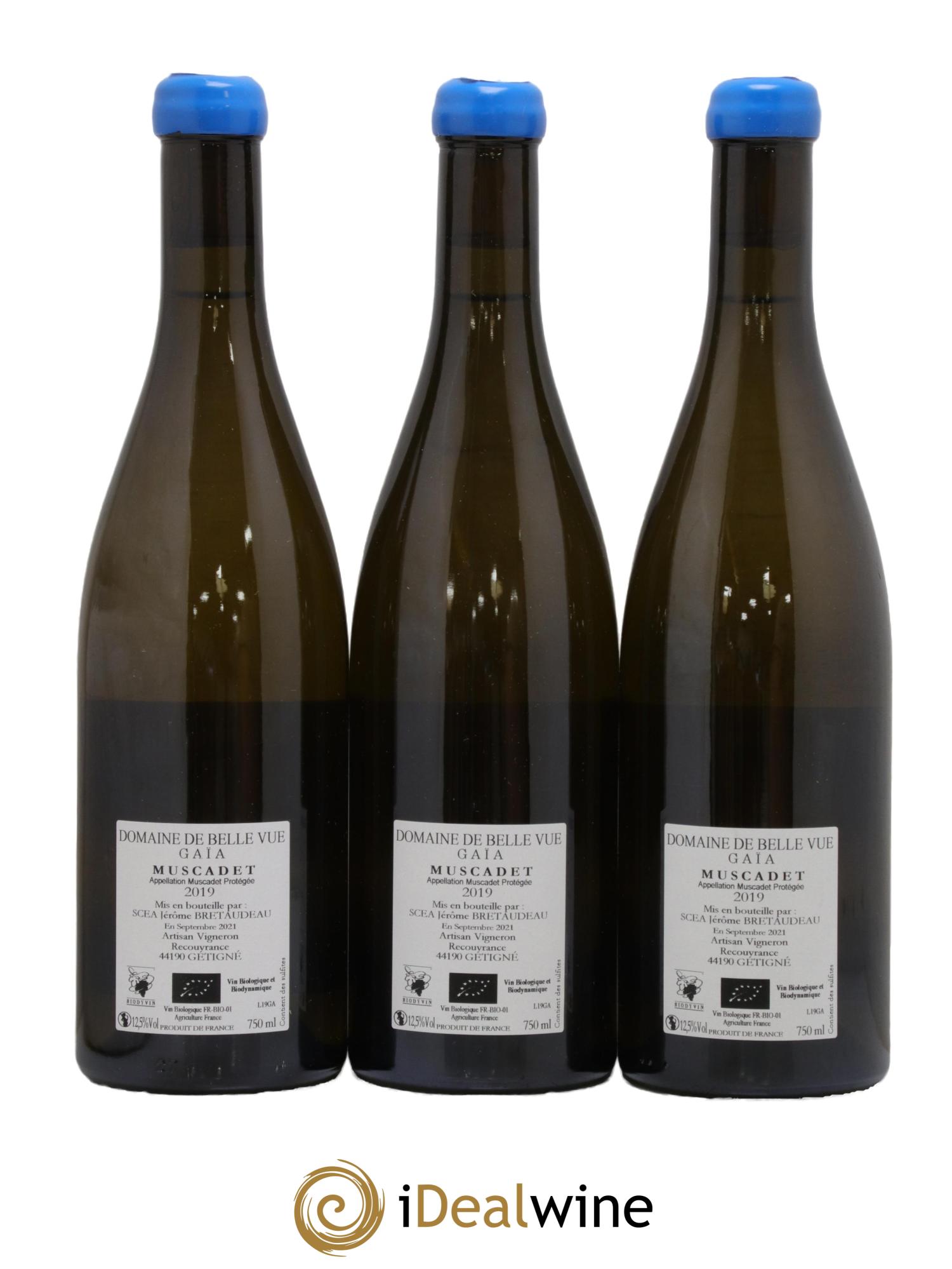 Vin de France Gaïa Jérôme Bretaudeau - Domaine de Bellevue 2019 - Lot de 3 bouteilles - 1