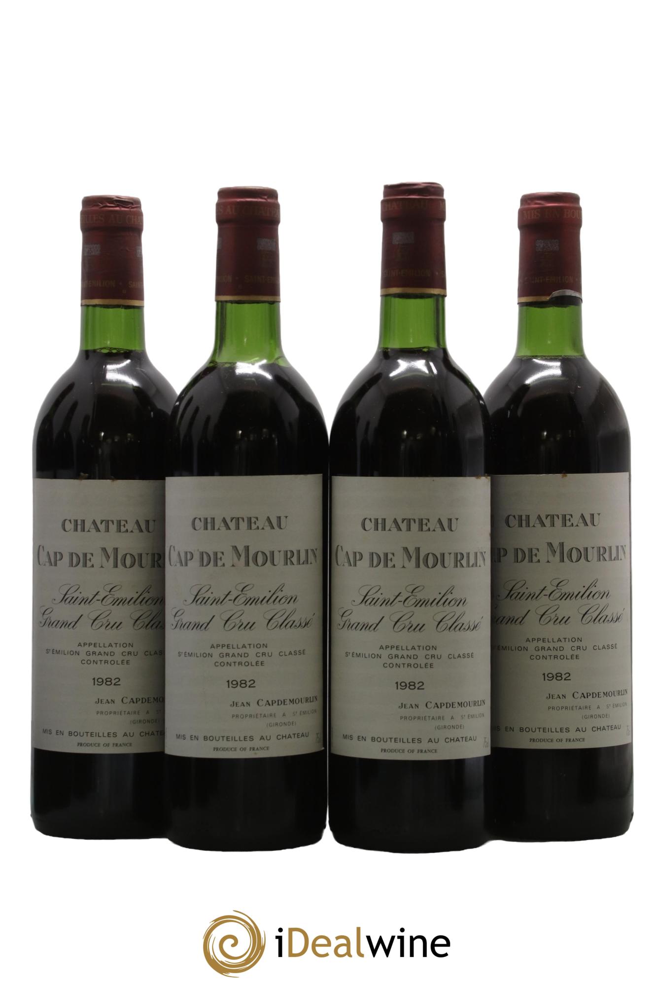 Château Cap de Mourlin Grand Cru Classé 1982 - Lot of 4 bottles - 0
