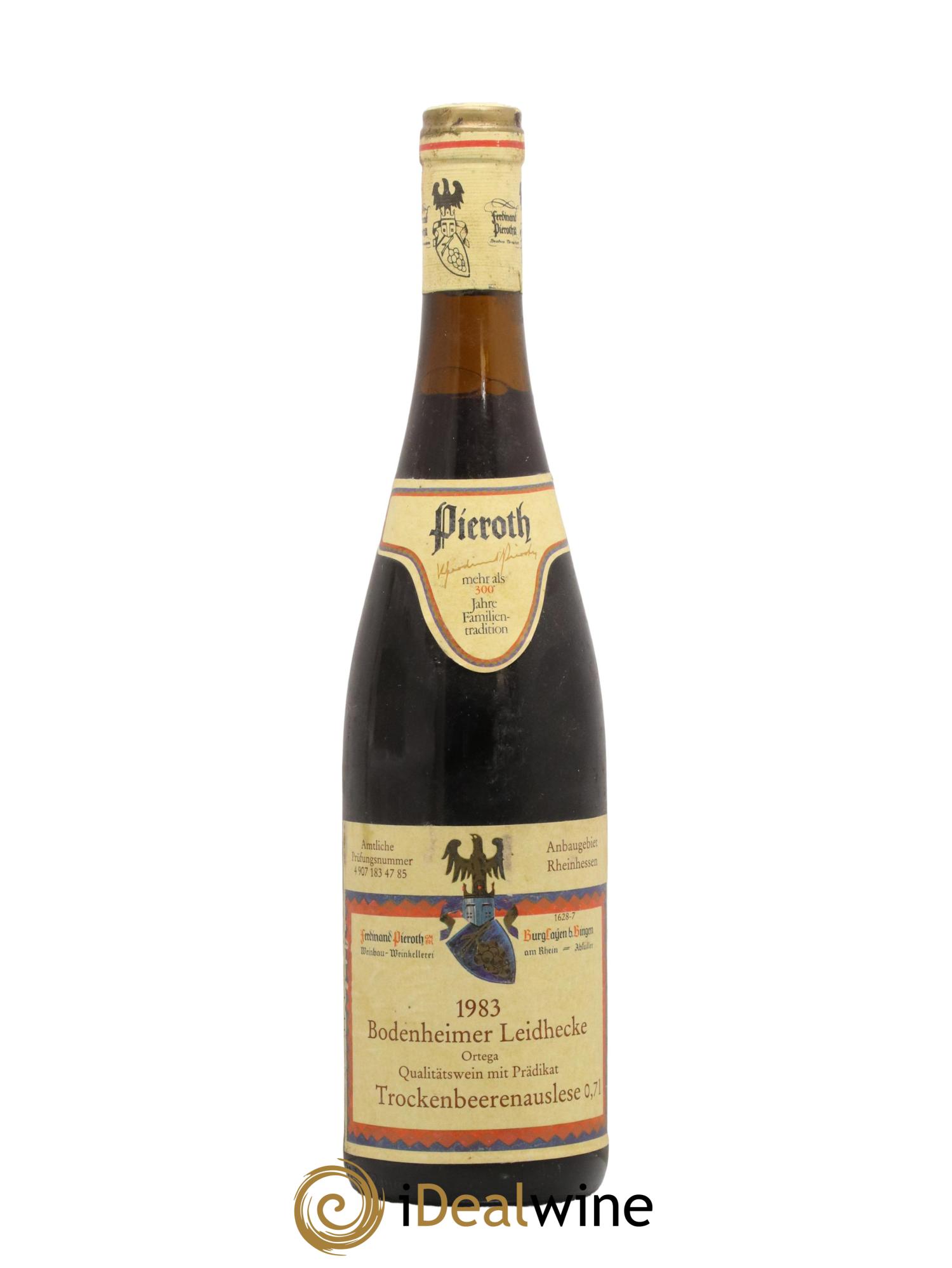 Allemagne Rheinhessen Trockenbeerenauslese Bofenheimer Pieroth 1983 - Lot de 1 bouteille - 0