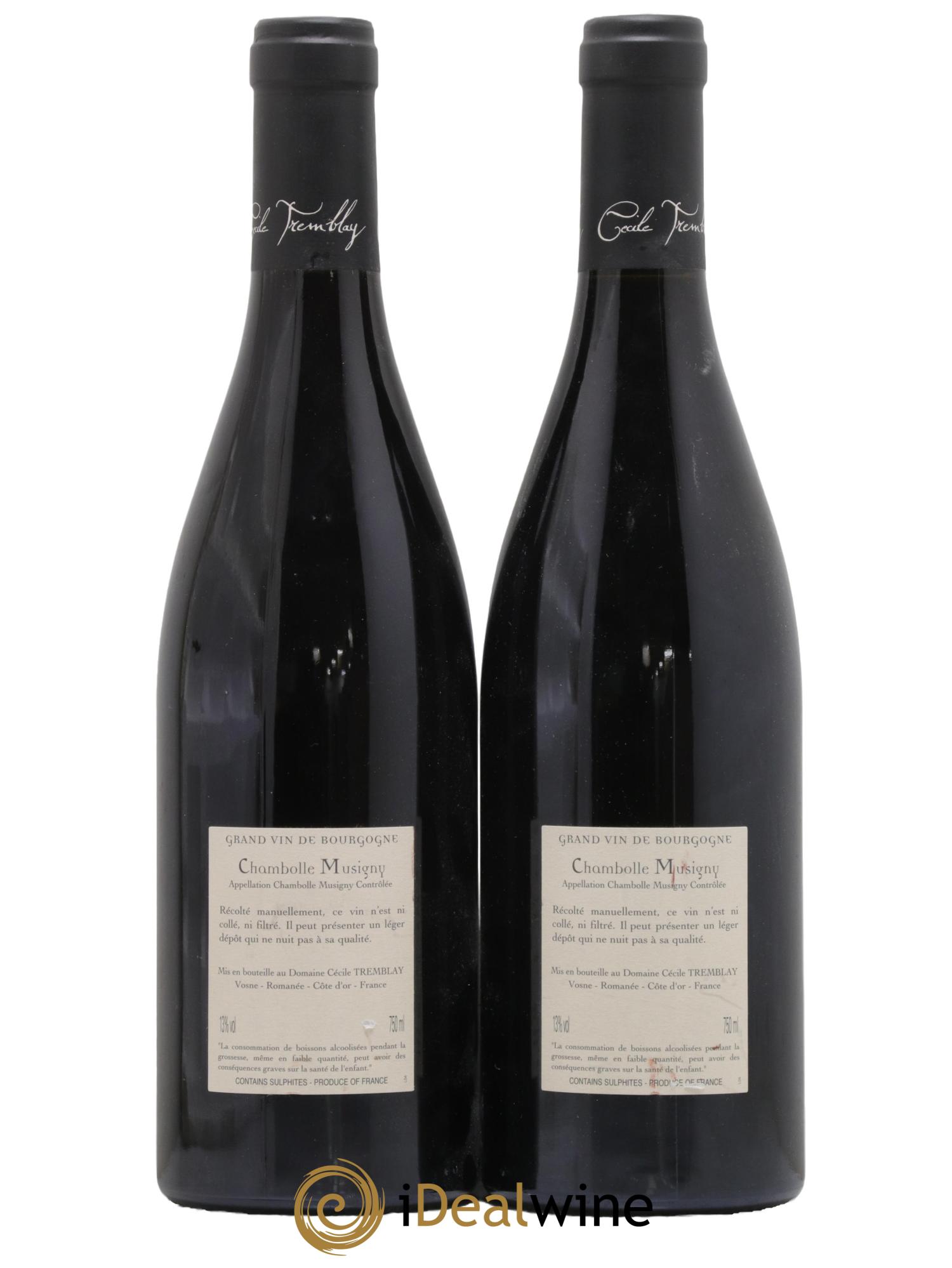 Chambolle-Musigny Les Cabottes Cécile Tremblay 2016 - Lot of 2 bottles - 1