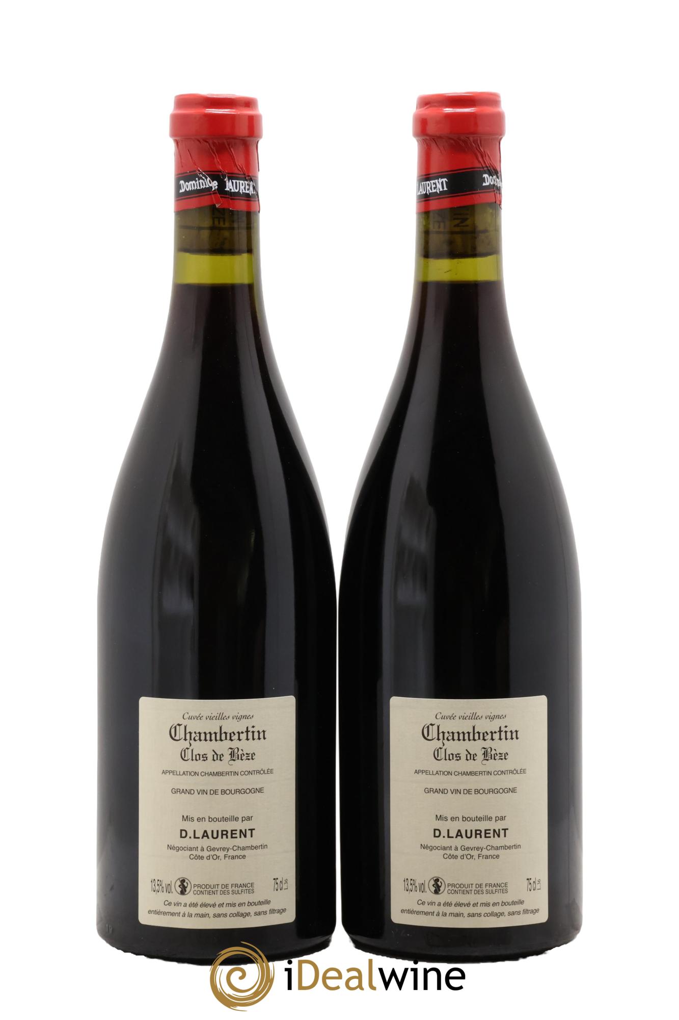 Chambertin Clos de Bèze Grand Cru Grande cuvée Vieilles vignes Dominique Laurent 2016 - Lotto di 2 bottiglie - 1