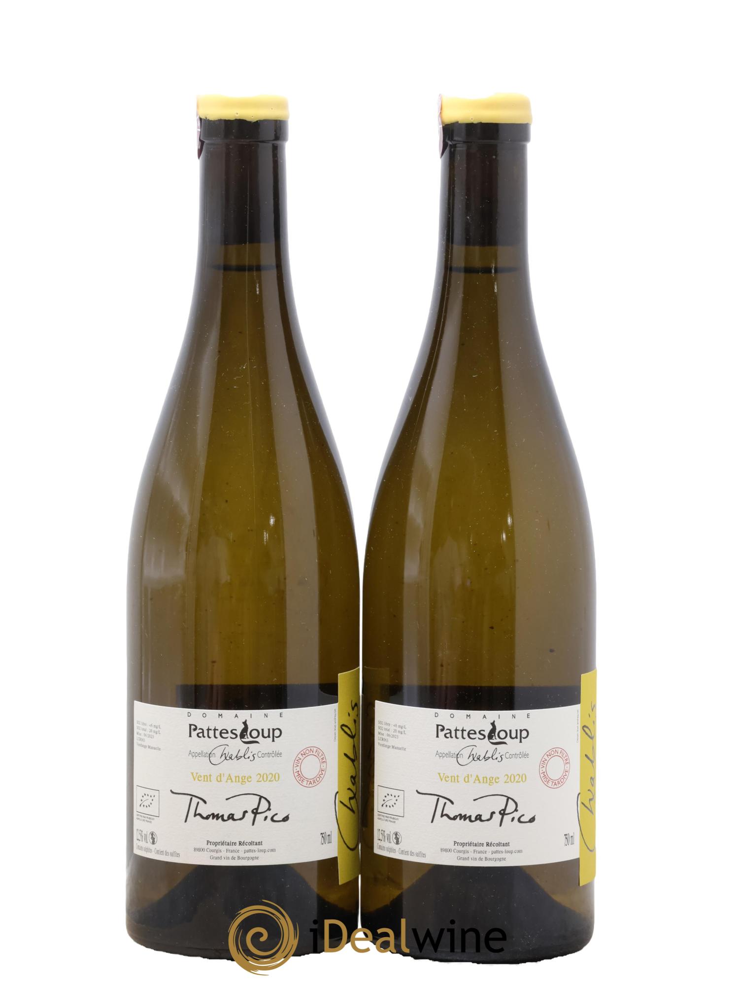 Chablis Vent d'Ange Pattes Loup (Domaine) 2020 - Lot de 2 bouteilles - 1