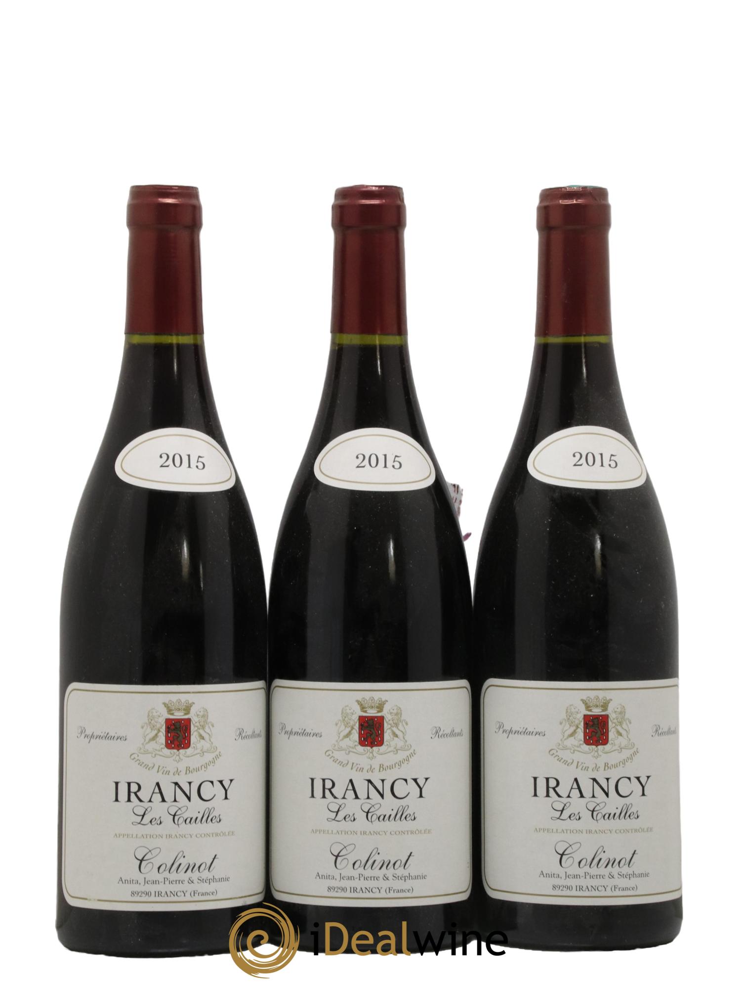 Irancy Les Cailles Colinot 2015 - Lot de 3 bouteilles - 0