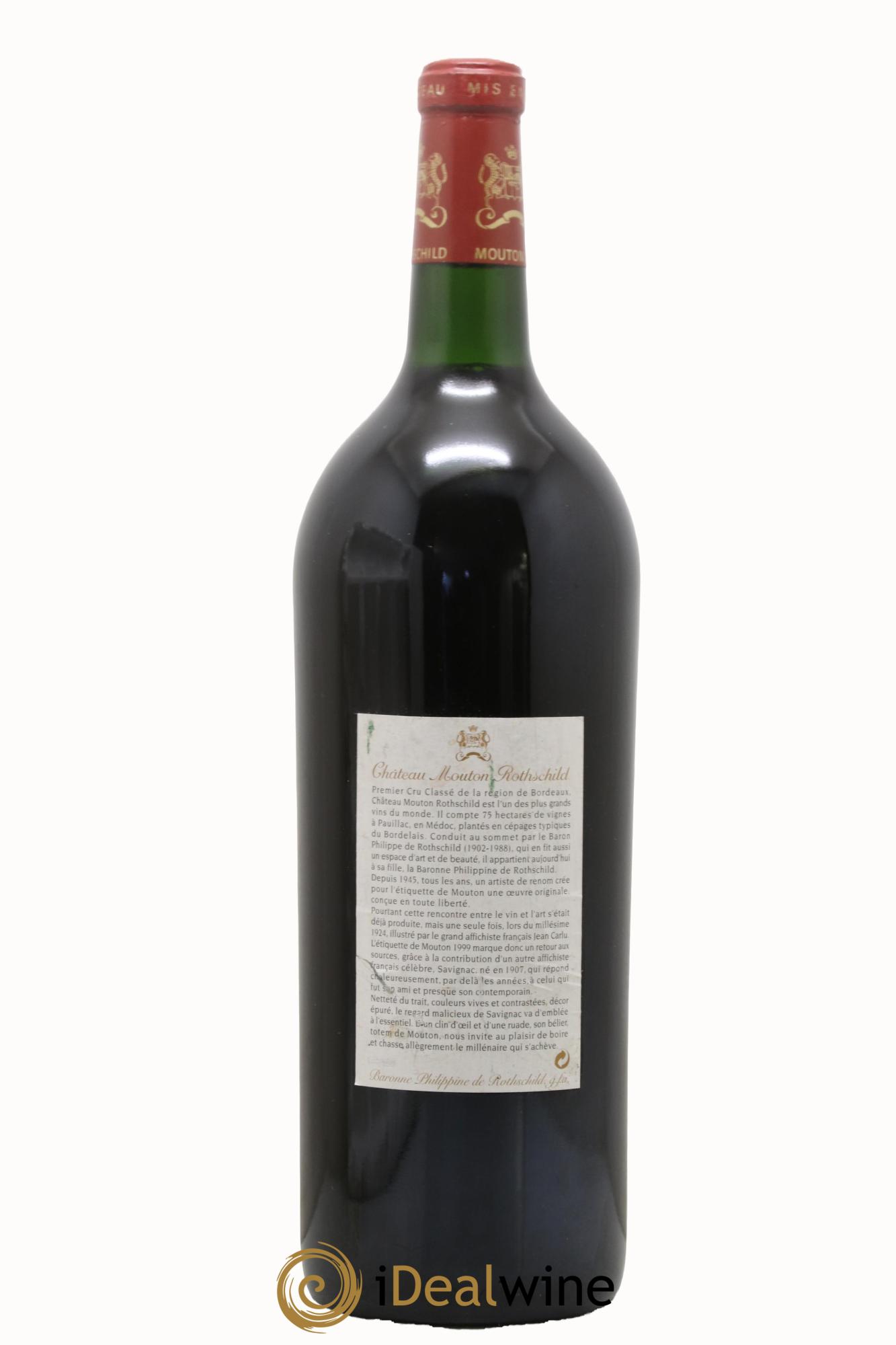 Château Mouton Rothschild 1er Grand Cru Classé 1999 - Lot de 1 magnum - 1