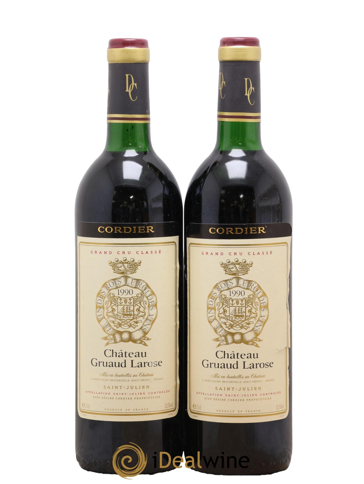 Château Gruaud Larose 2ème Grand Cru Classé 1990 - Lot of 2 bottles - 0