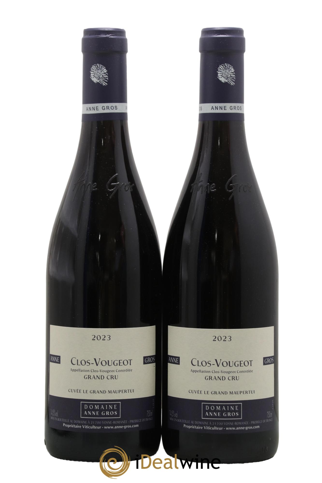 Clos de Vougeot Grand Cru Le Grand Maupertui Anne Gros 2023 - Lot of 2 bottles - 0
