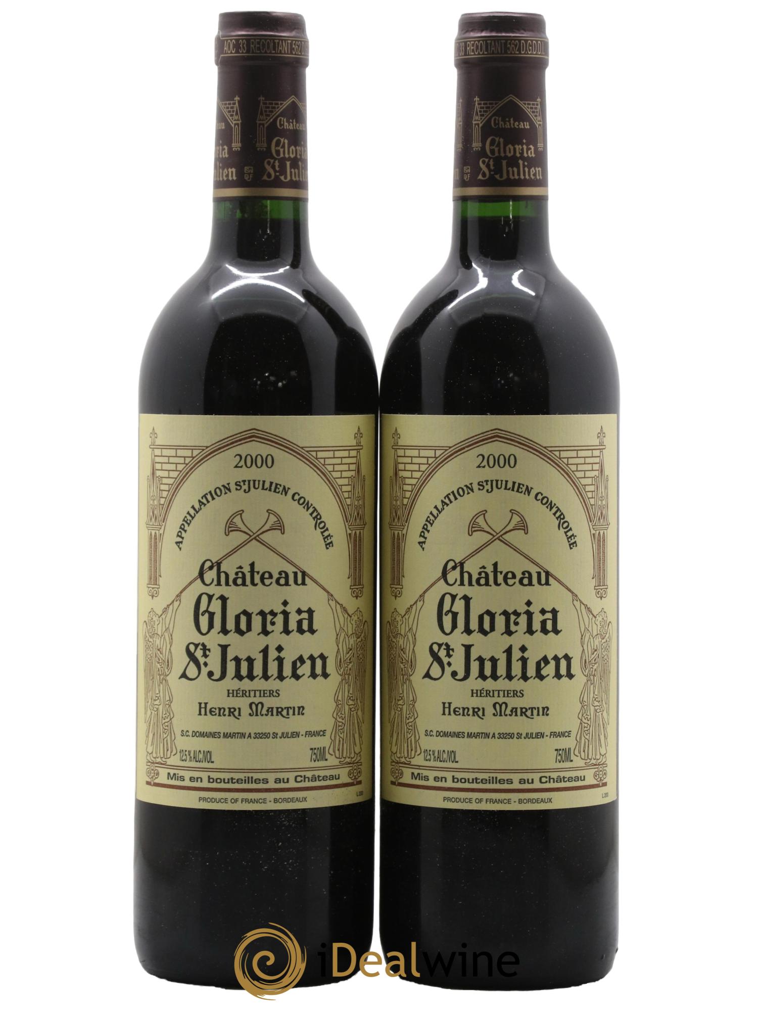 Château Gloria 2000 - Lot of 2 bottles - 0