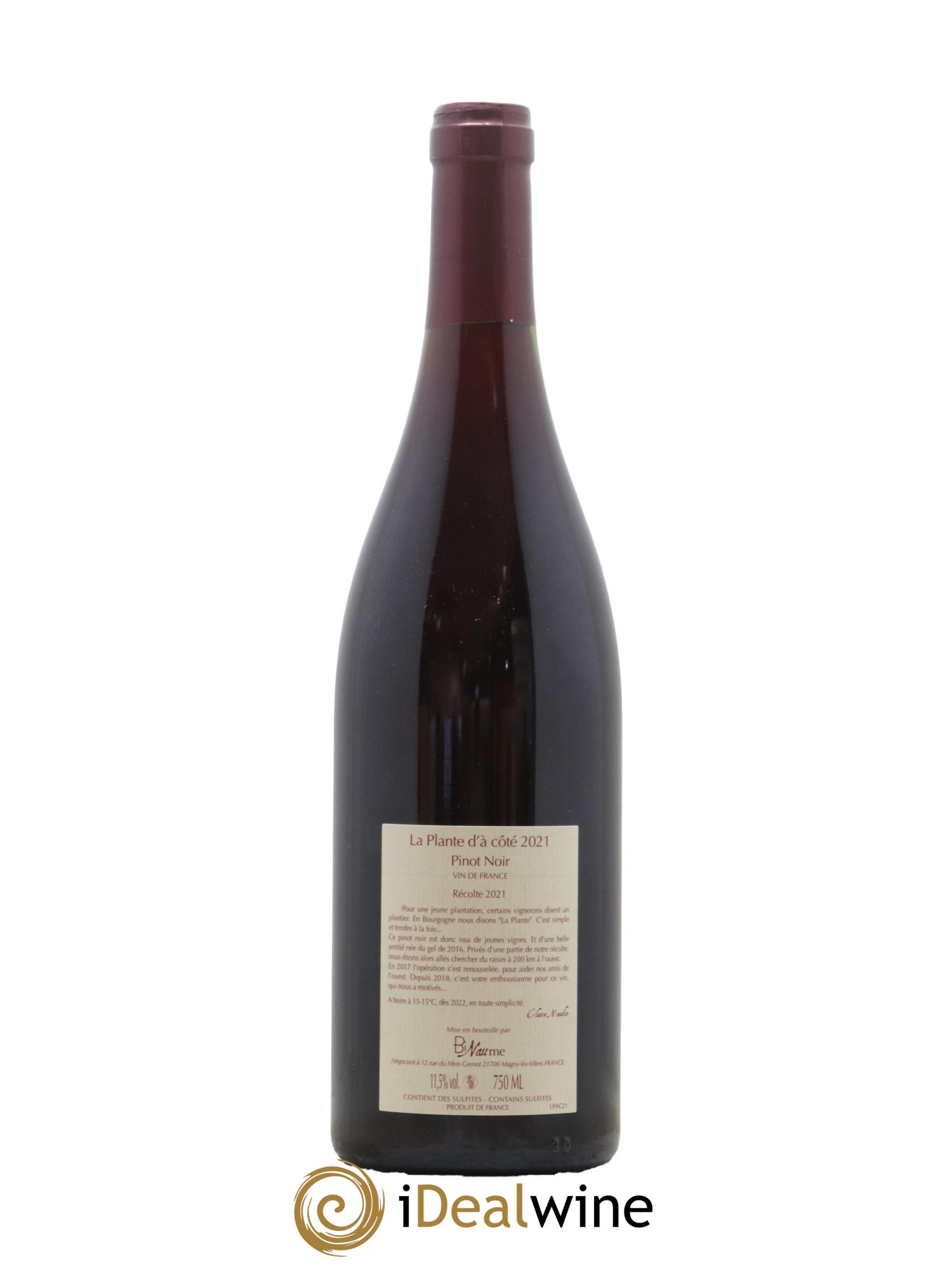 Vin de France La Plante d'à coté Binaume Bizot-Naudin 2021 - Lot de 1 bouteille - 1