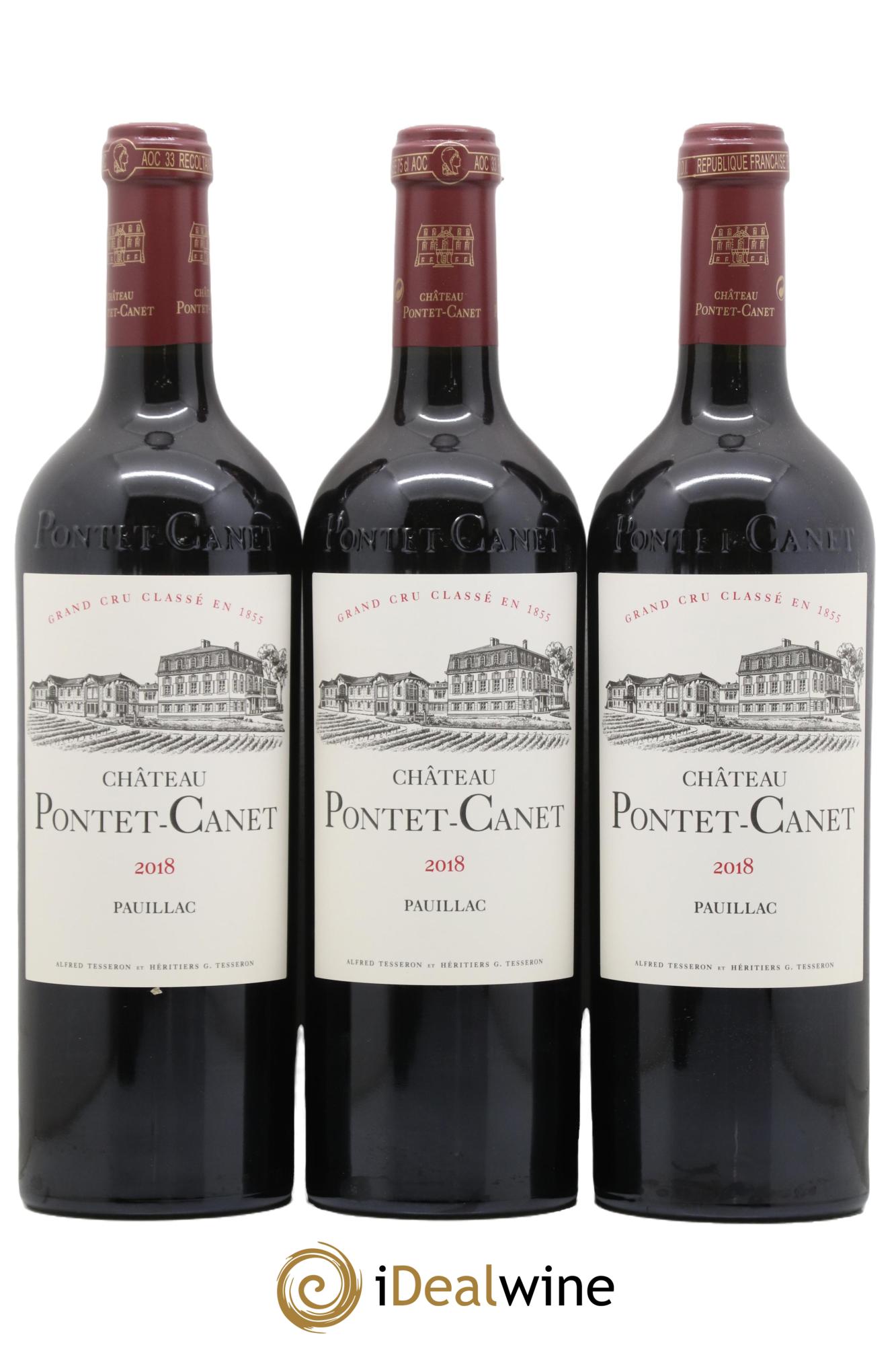 Château Pontet Canet 5ème Grand Cru Classé 2018 - Lot de 6 bouteilles - 1