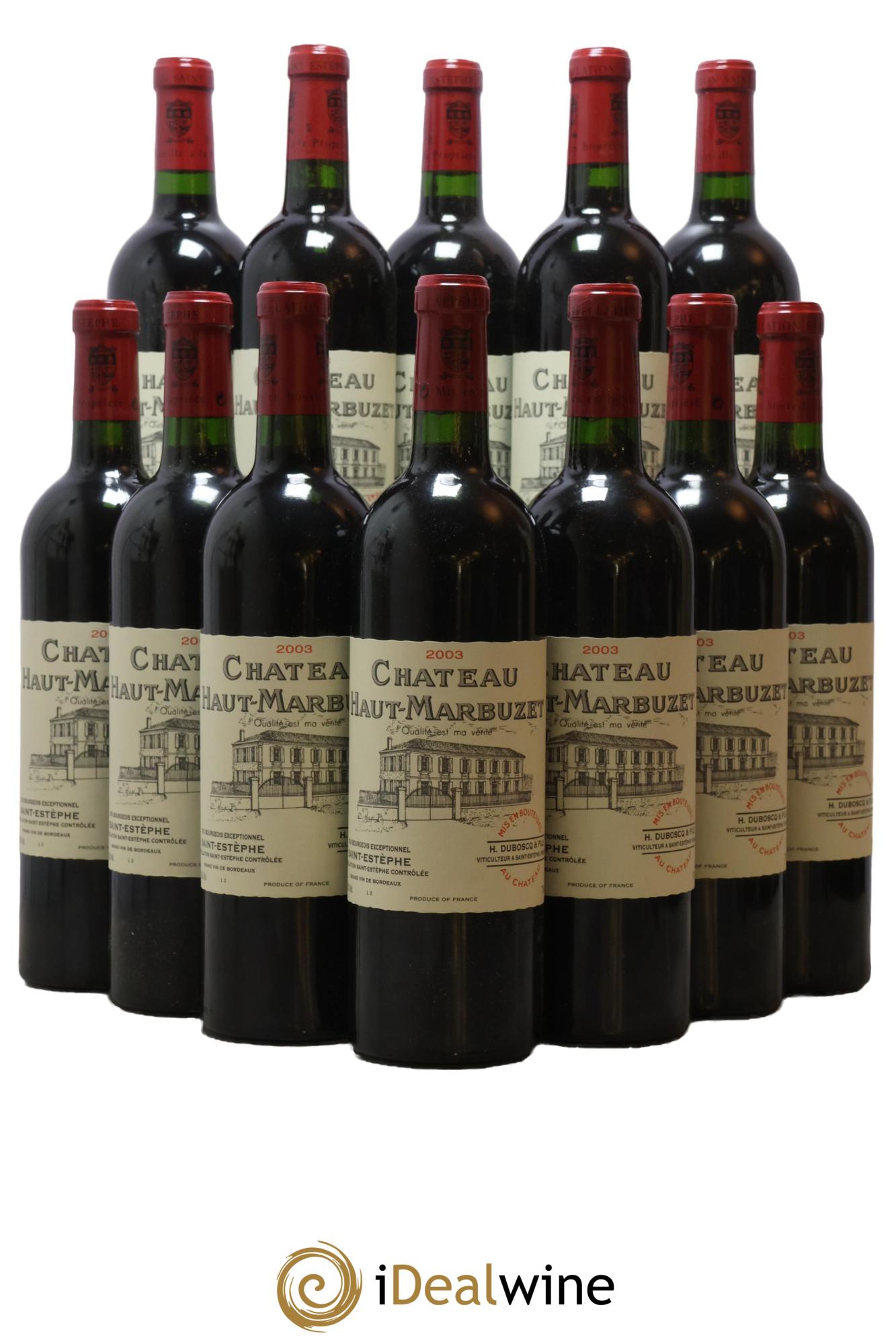 Château Haut Marbuzet 2003 - Lot de 12 bouteilles - 0