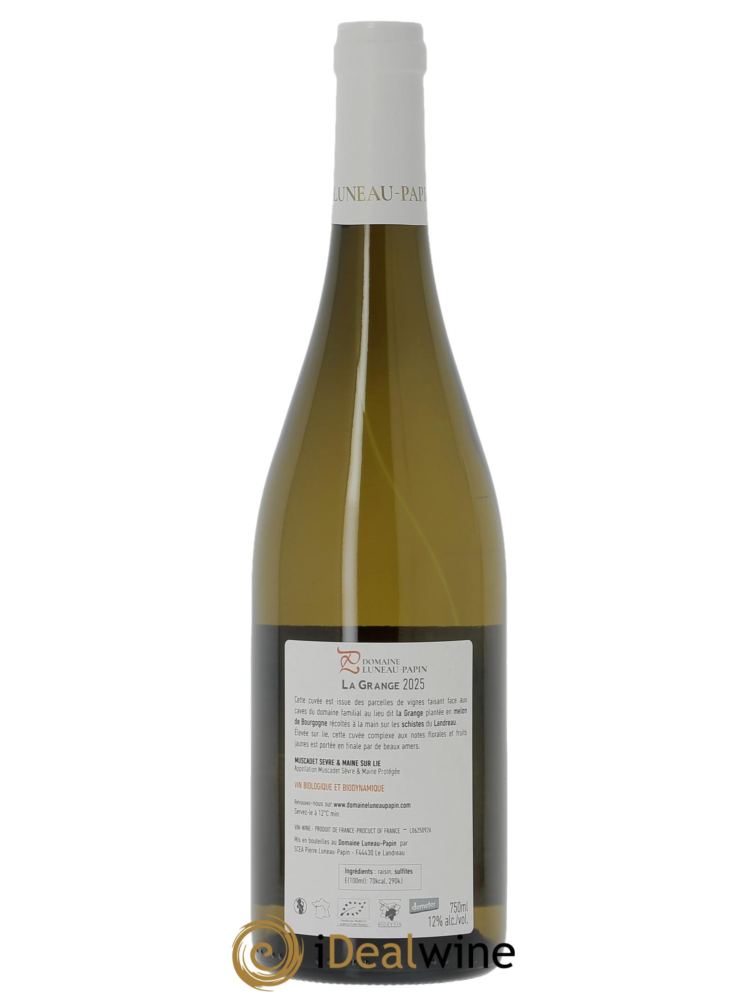 Muscadet-Sèvre-et-Maine La Grange Luneau-Papin 2025 - Lot of 1 bottle - 1