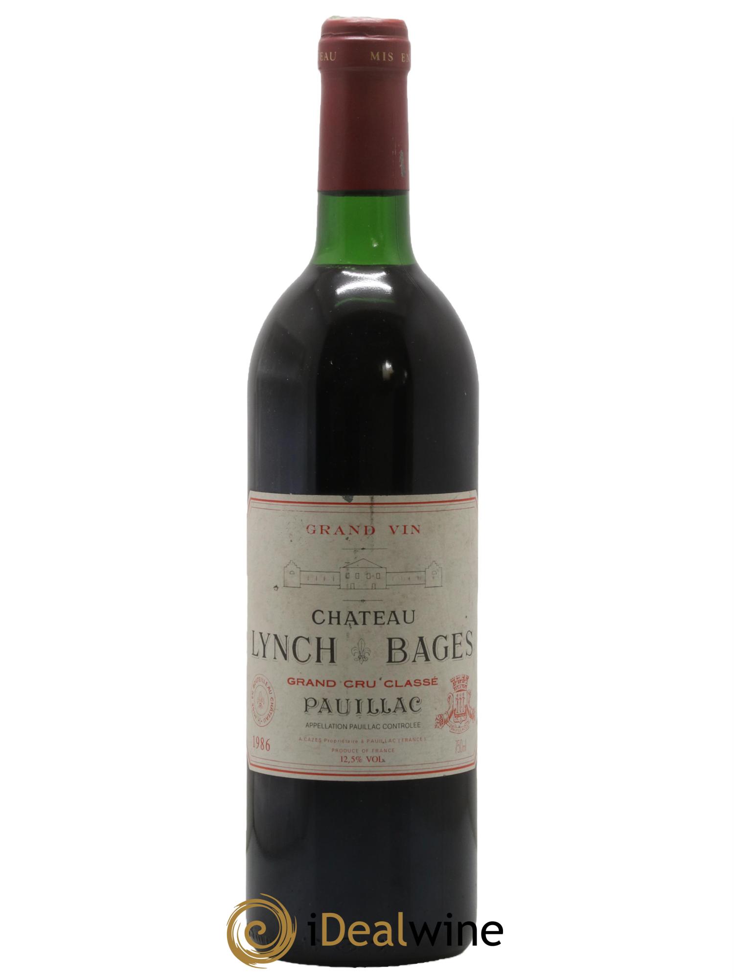 Château Lynch Bages 5ème Grand Cru Classé 1986 - Lot de 1 bouteille - 0