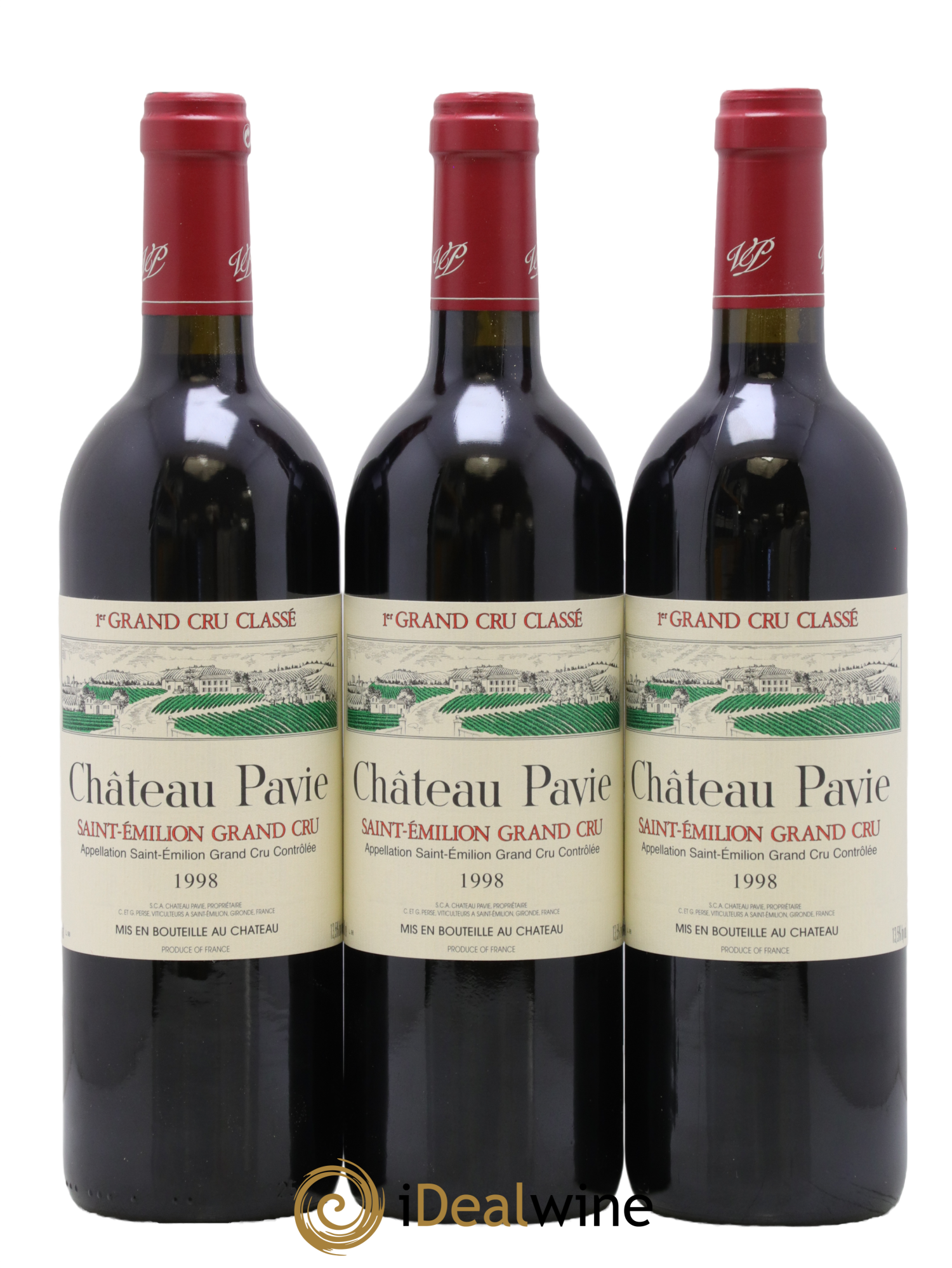 Château Pavie 1er Grand Cru Classé A 1998 - Lot of 12 bottles - 1