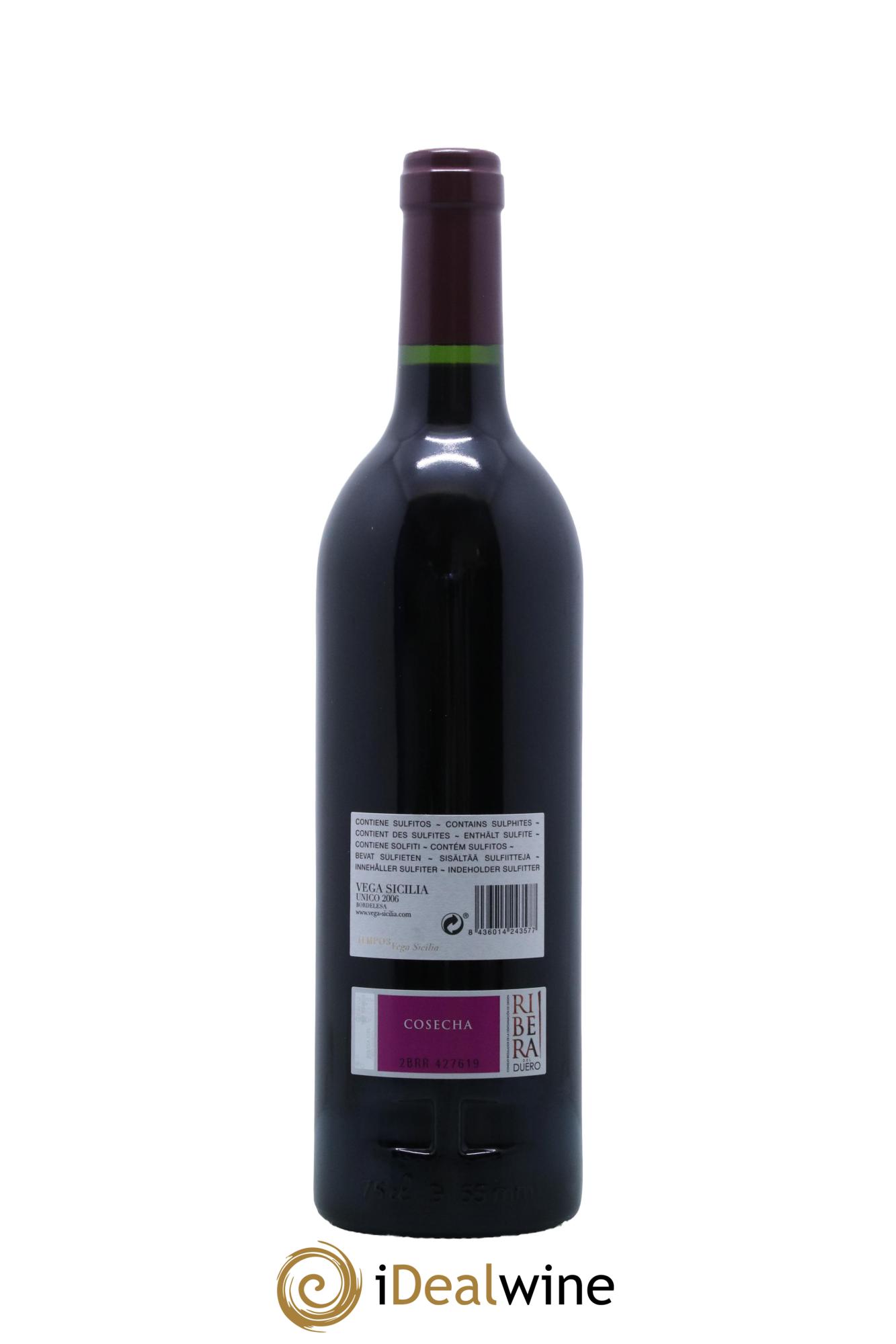 Ribera Del Duero DO Vega Sicilia Unico Famille Alvarez 2006 - Lot de 1 bouteille - 1