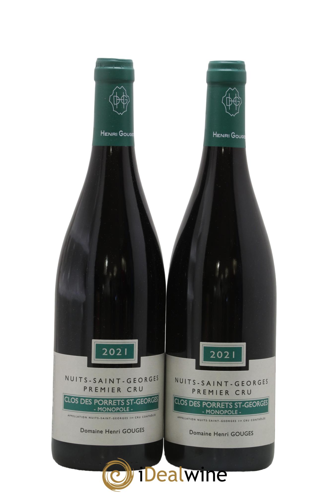 Nuits-Saint-Georges 1er Cru Clos des Porrets St Georges Henri Gouges 2021 - Lot de 2 bouteilles - 0