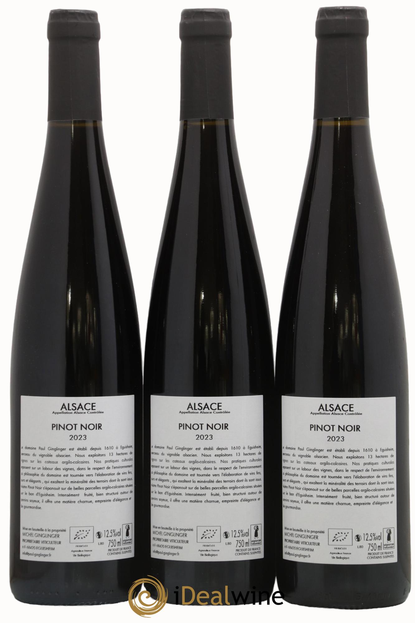 Pinot Noir Ginglinger 2023 - Posten von 3 Flaschen - 1
