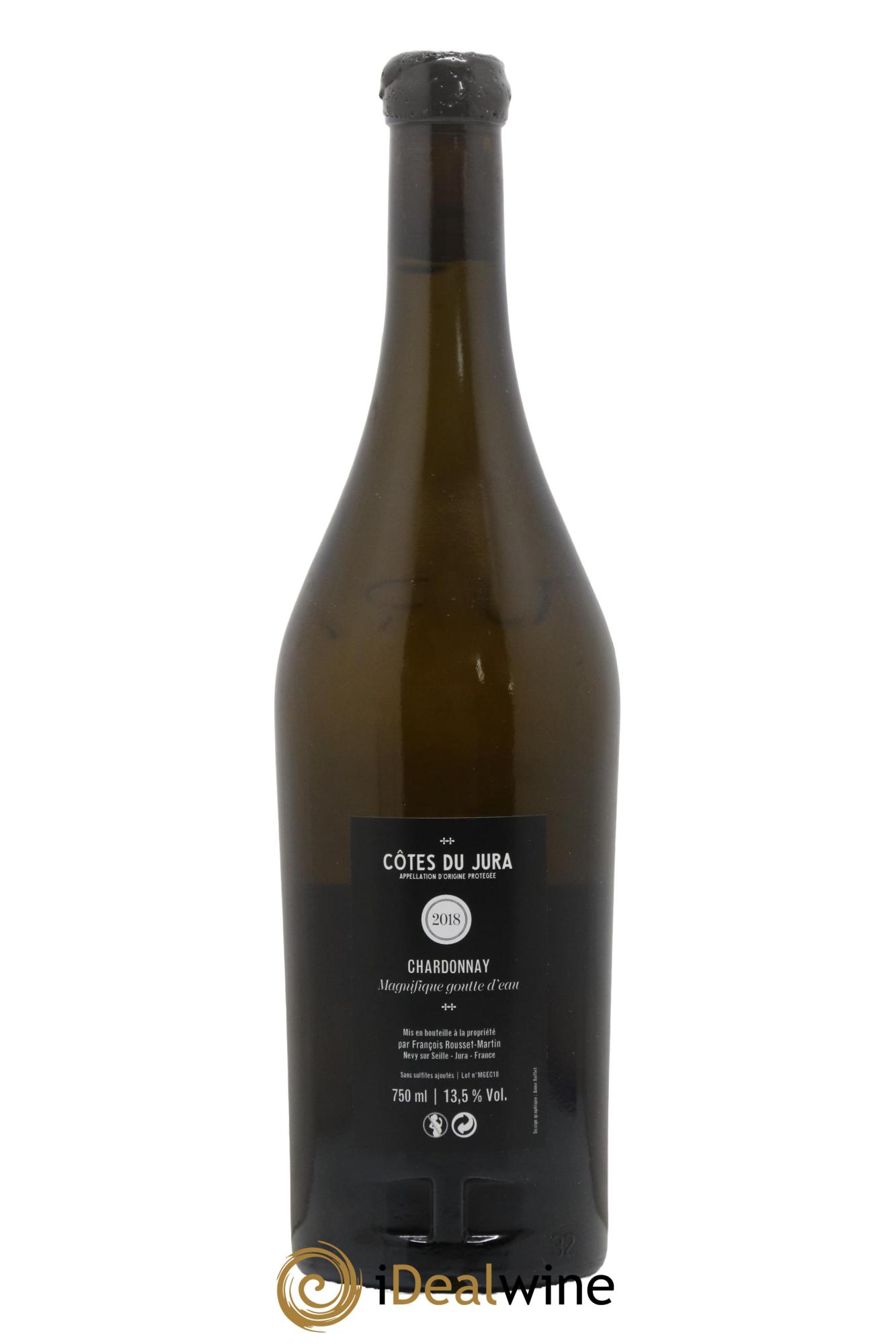Côtes du Jura Chardonnay Magnifique Goutte d Eau Domaine Francois Rousset Martin 2018 - Lot de 1 bouteille - 1