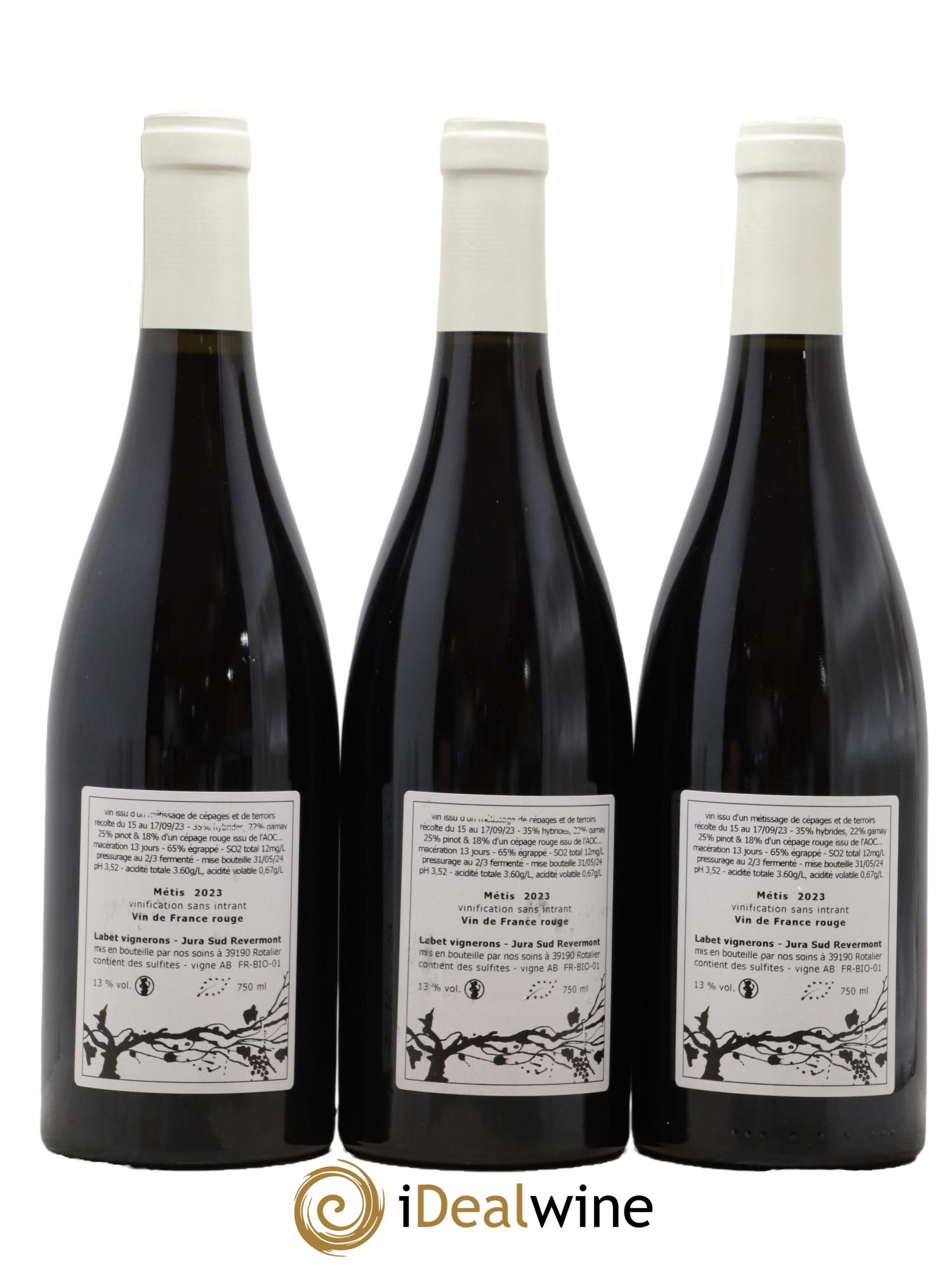 Vin de France Métis Romain - Julien  - Charline Labet 2023 - Lotto di 3 bottiglie - 1
