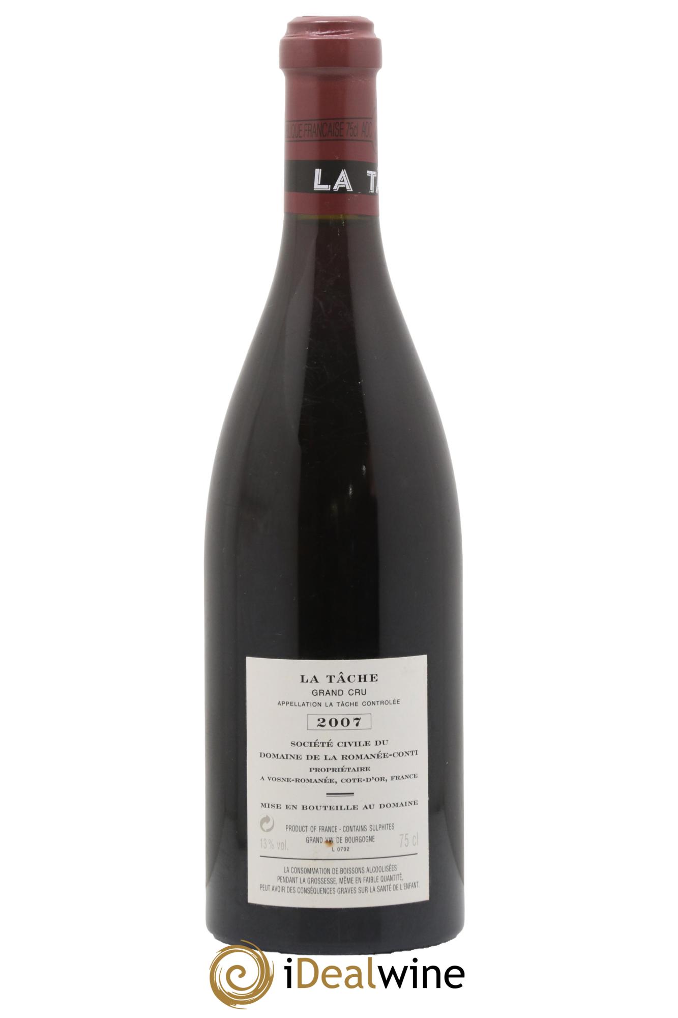 La Tâche Grand Cru Domaine de la Romanée-Conti 2007 - Lotto di 1 bottiglia - 1