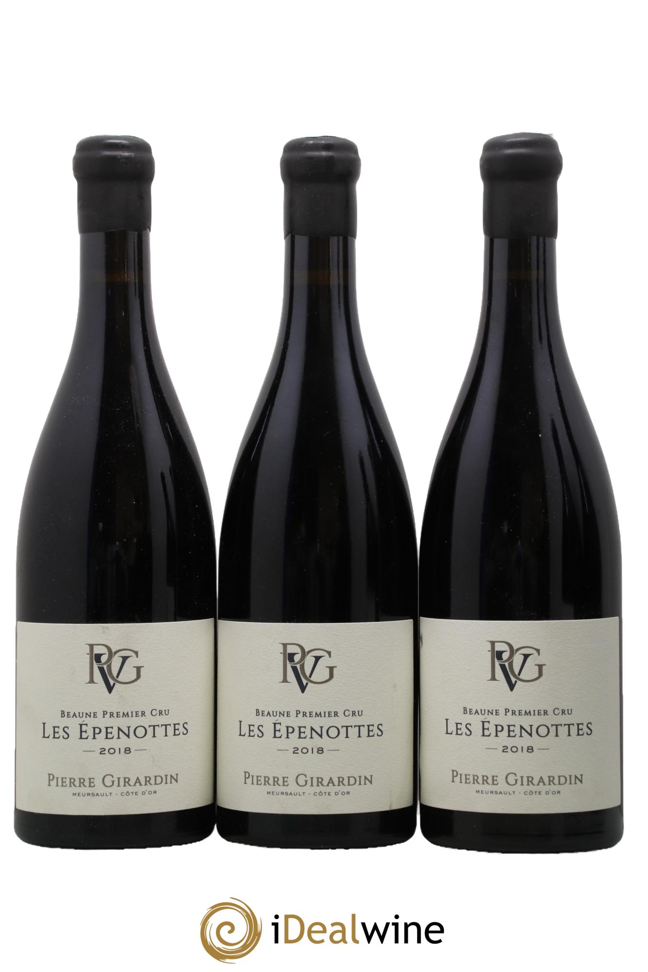 Beaune 1er Cru Les Epenottes Pierre Girardin 2018 - Lot de 3 bouteilles - 0
