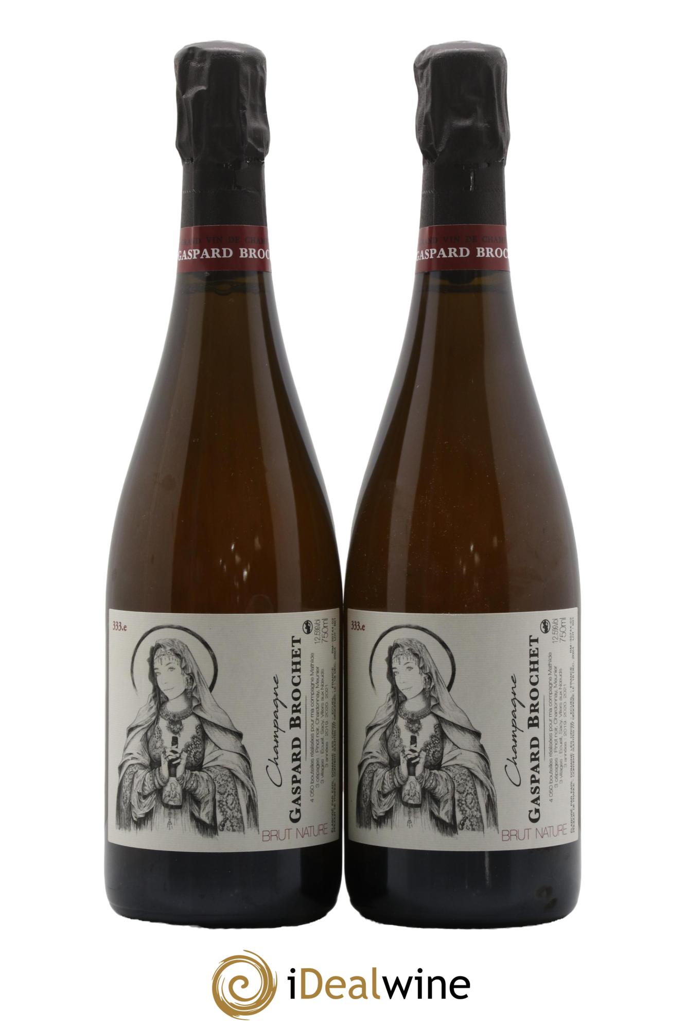 Champagne Brut Nature 333.e Gaspard Brochet - Lot de 2 bouteilles - 0