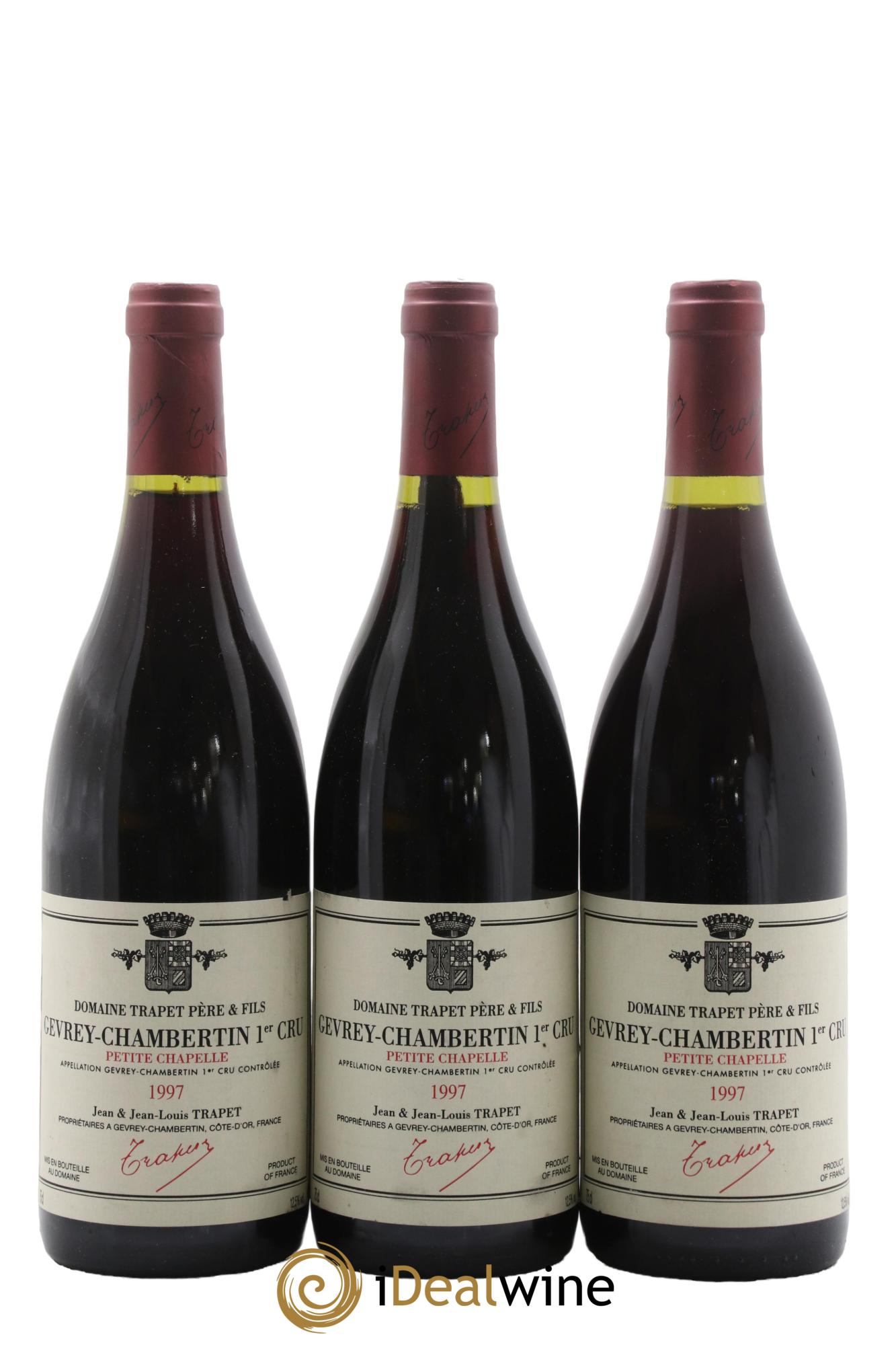 Gevrey-Chambertin 1er Cru Petite Chapelle Domaine Trapet 1997 - Lot of 3 bottles - 0