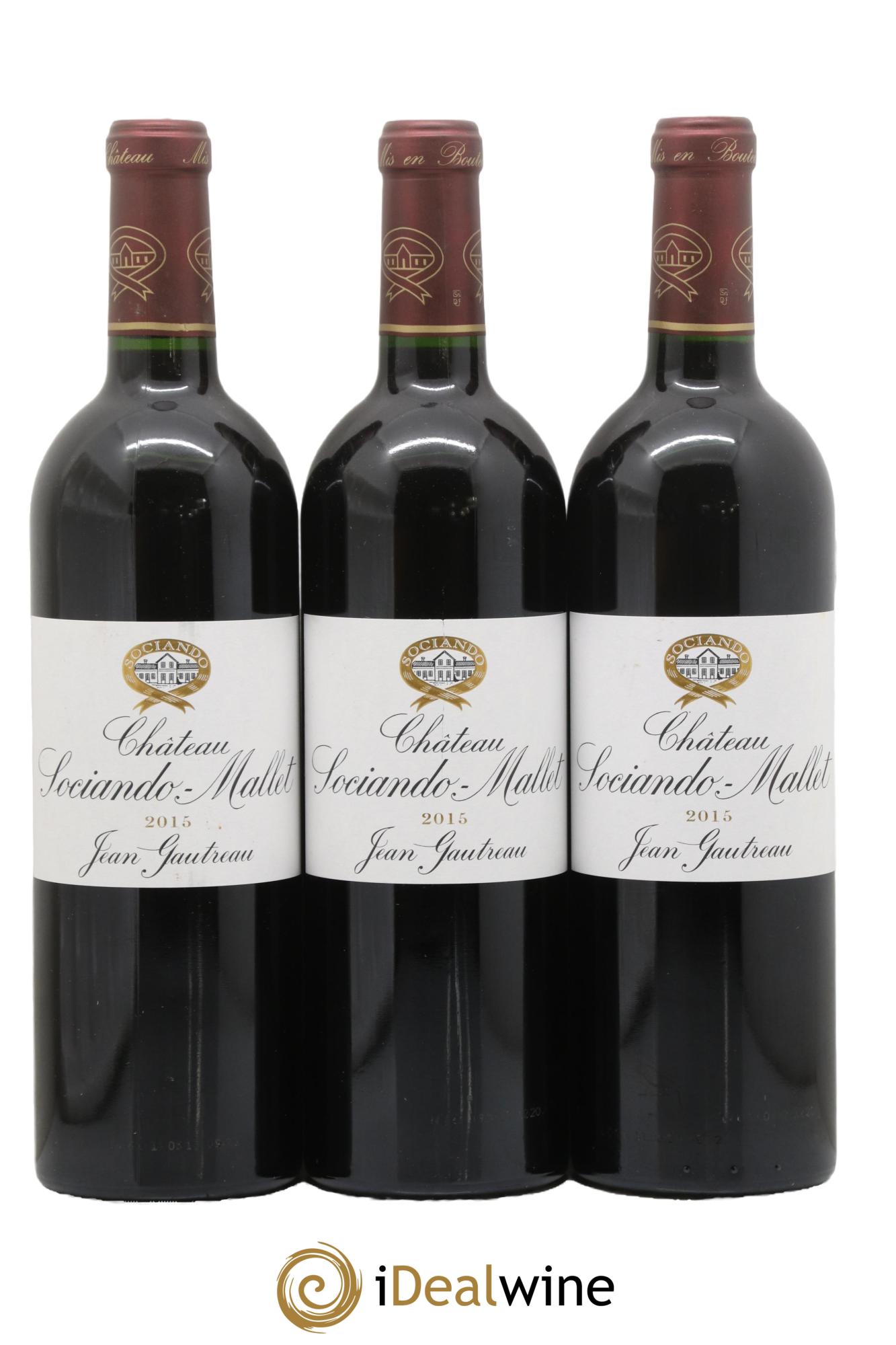 Château Sociando Mallet 2015 - Lot de 3 bouteilles - 0