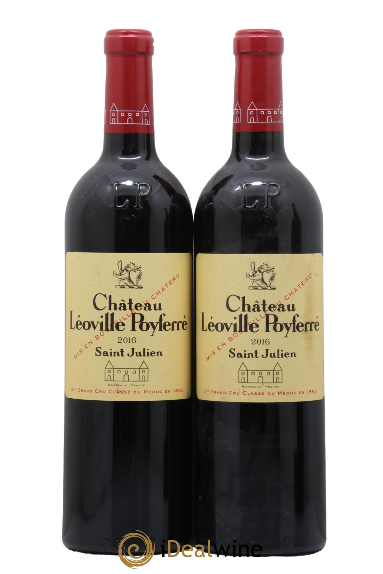 Château Léoville Poyferré 2ème Grand Cru Classé 2016 - Lotto di 2 bottiglie - 0