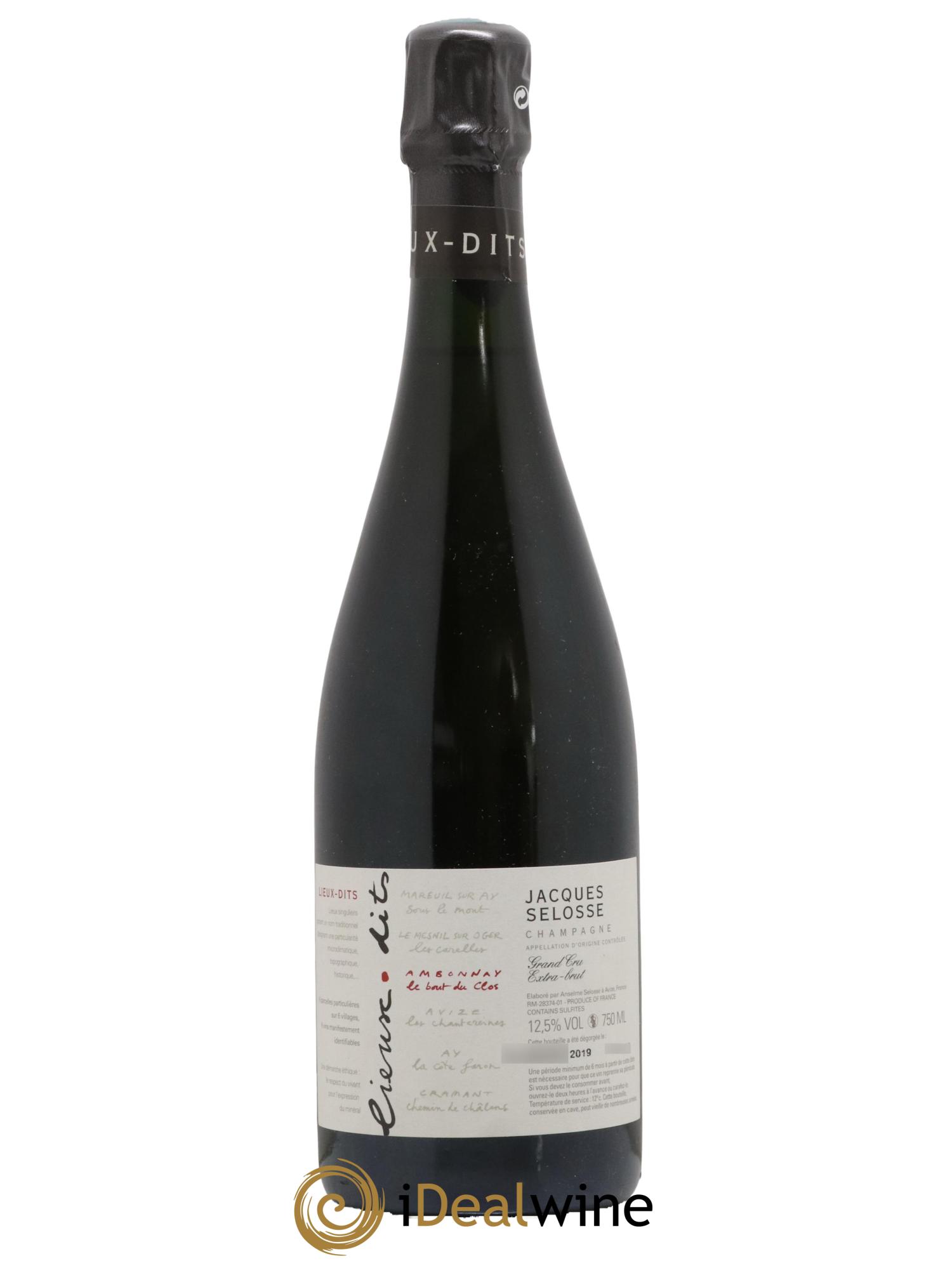 Ambonnay Le Bout du Clos Grand Cru Extra-Brut Jacques Selosse - Lot de 1 bouteille - 0