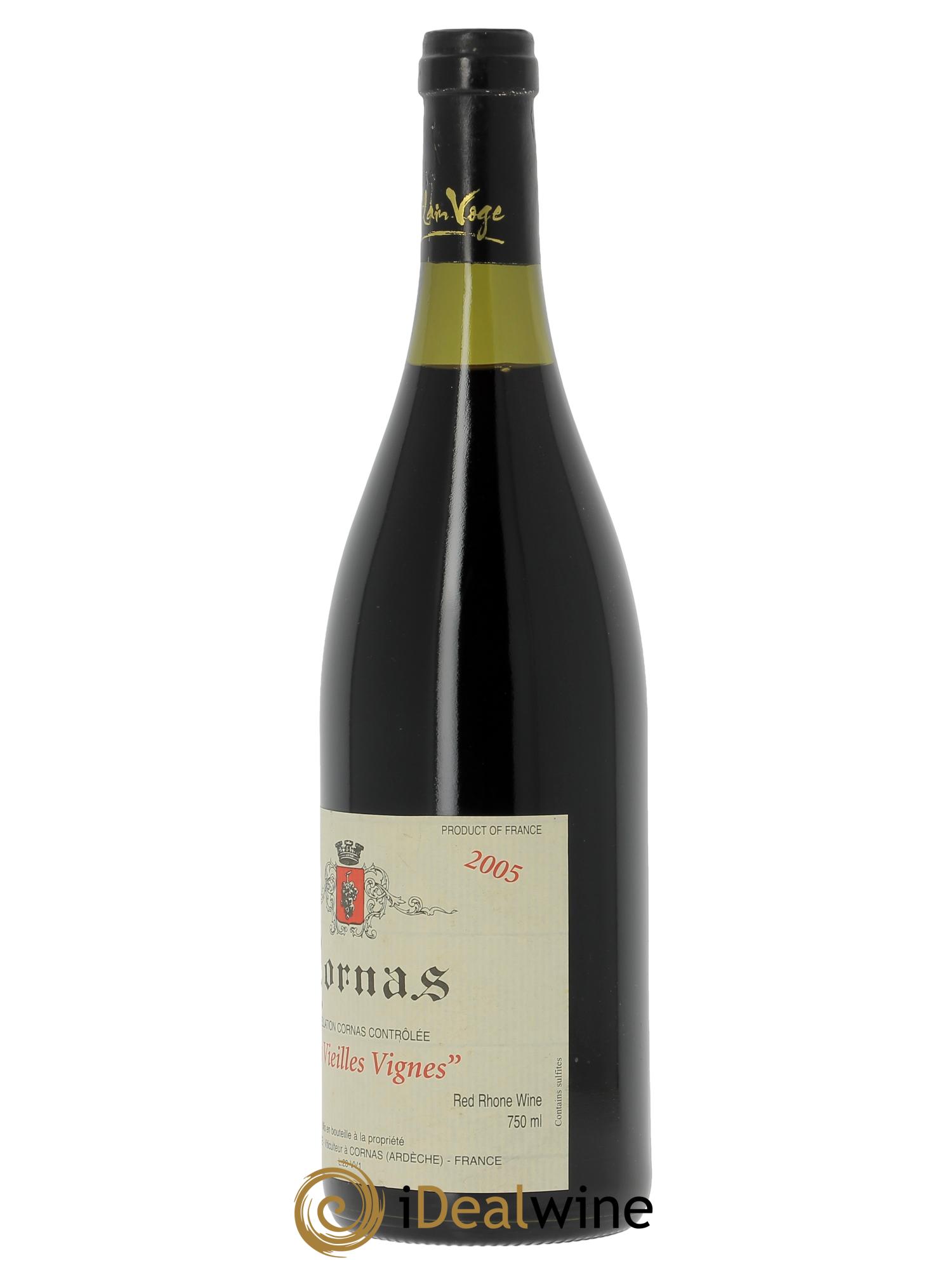 Cornas Les Vieilles Vignes Alain Voge (Domaine)  2005 - Lot de 1 bouteille - 1