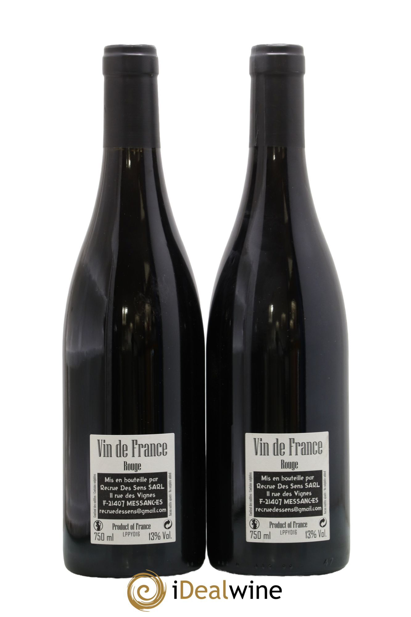 Vin de France Les 1er Ponts Yann Durieux - Recrue des Sens 2016 - Lot de 2 bouteilles - 1