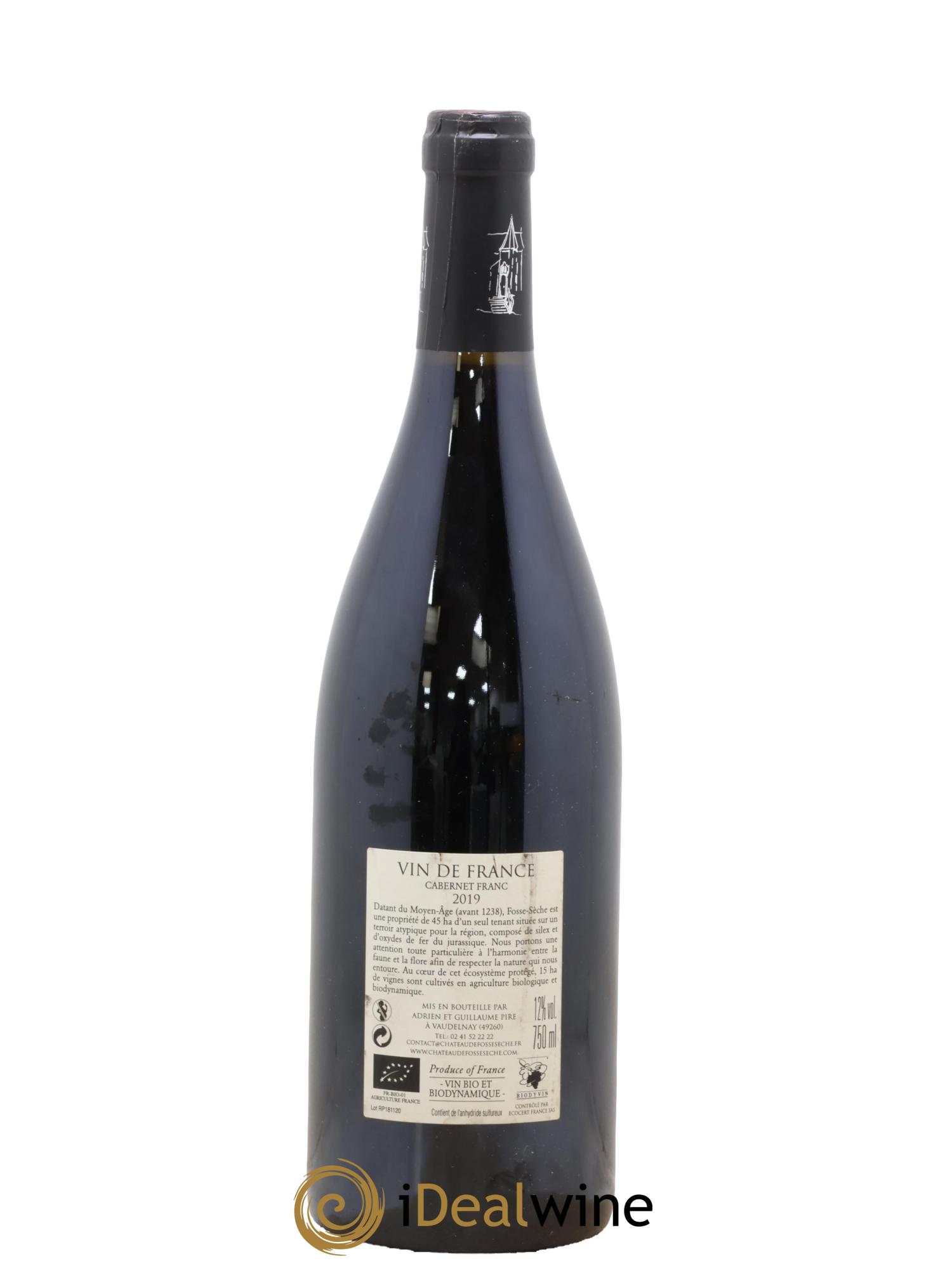 Vin de France (anciennement Saumur Puy-Notre-Dame) Réserve du Pigeonnier Château de Fosse-Sèche 2019 - Lot de 1 bouteille - 1