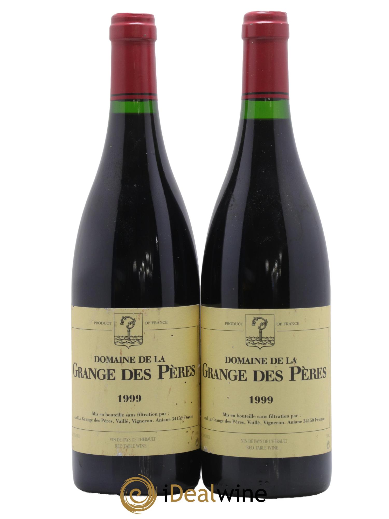 IGP Pays d'Hérault Grange des Pères Laurent Vaillé 1999 - Lotto di 2 bottiglie - 0