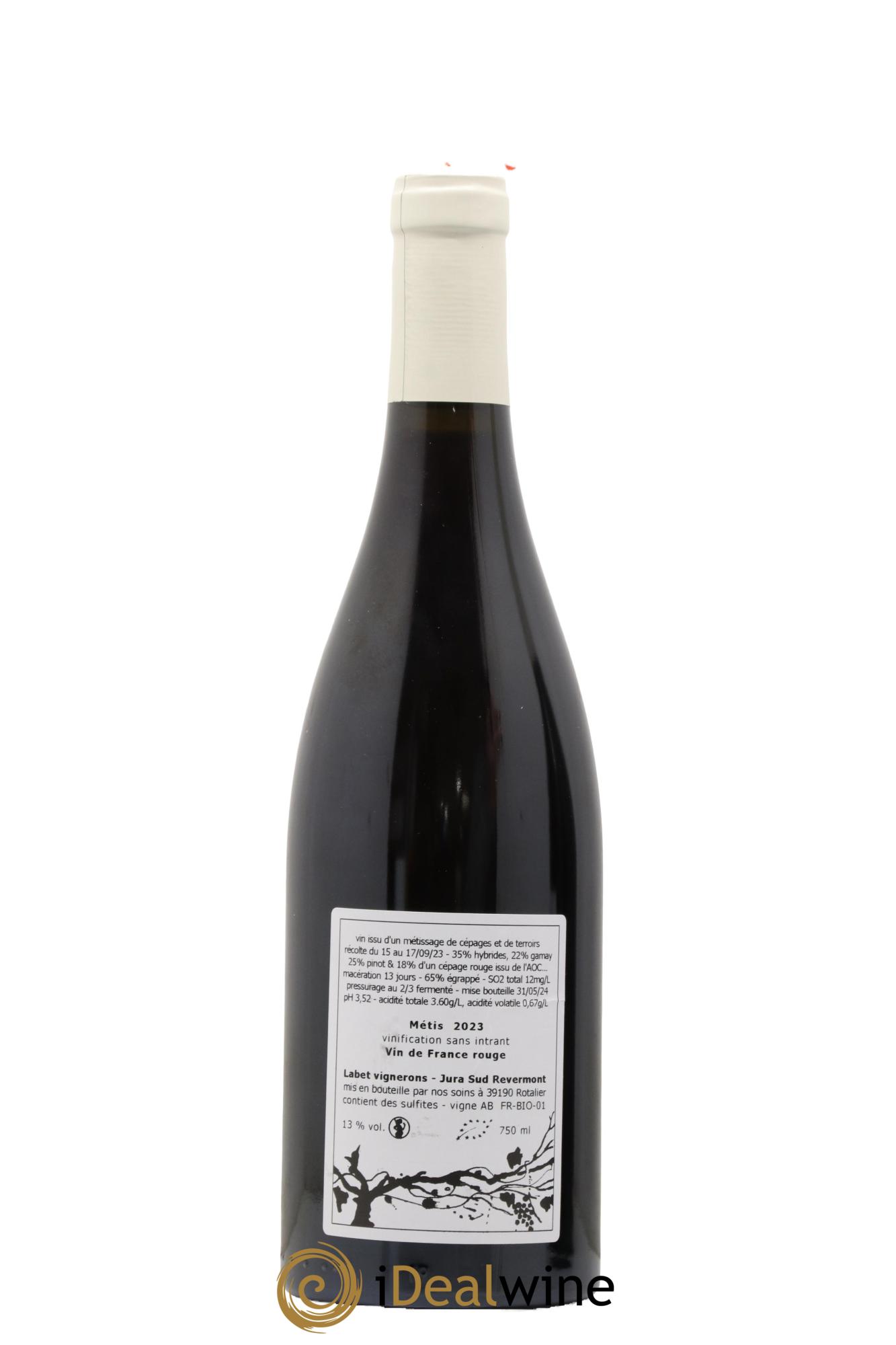 Vin de France Métis Romain - Julien - Charline Labet 2023 - Lot de 1 bouteille - 1