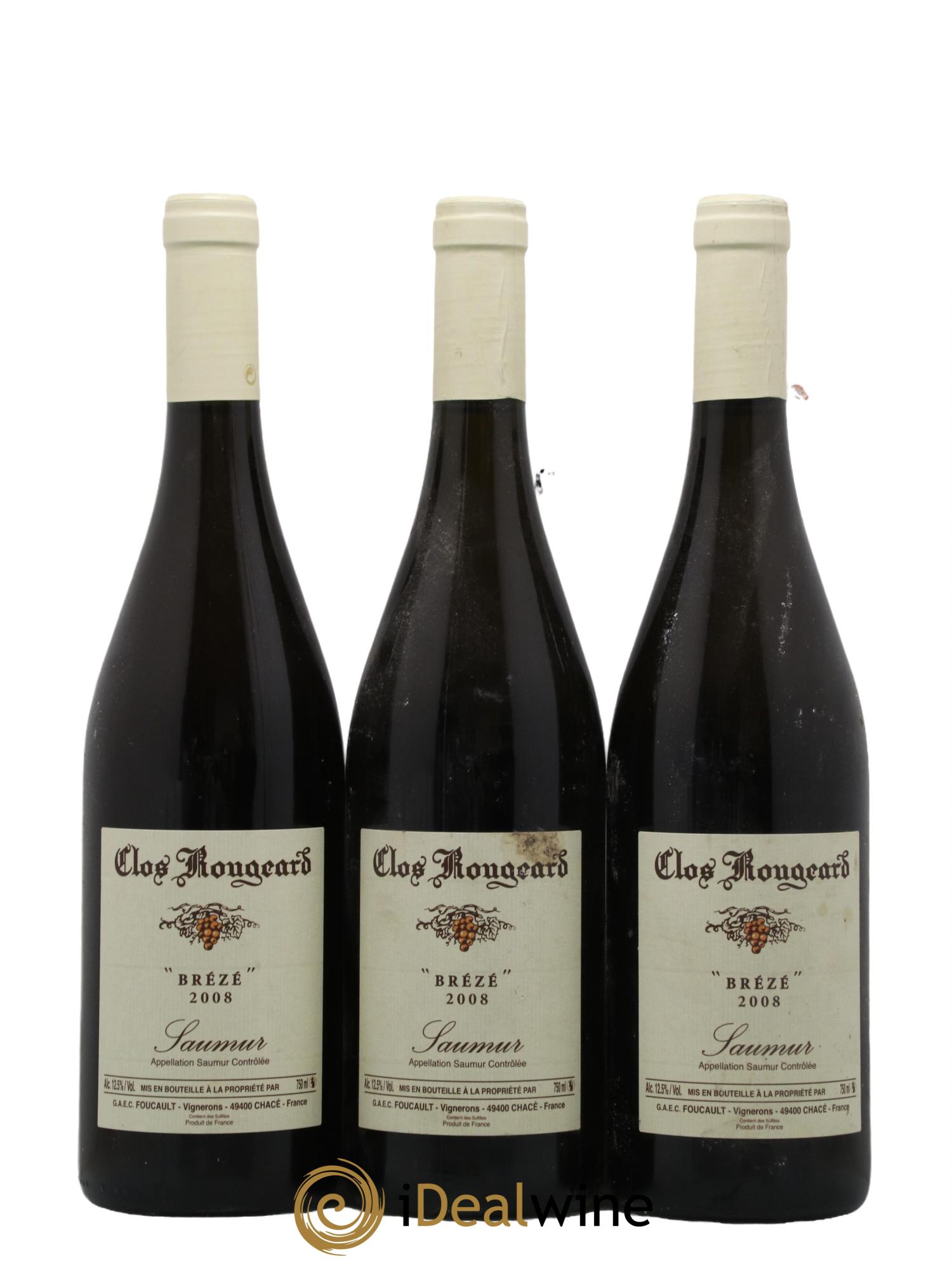 Saumur Brézé Clos Rougeard 2008 - Posten von 3 Flaschen - 0
