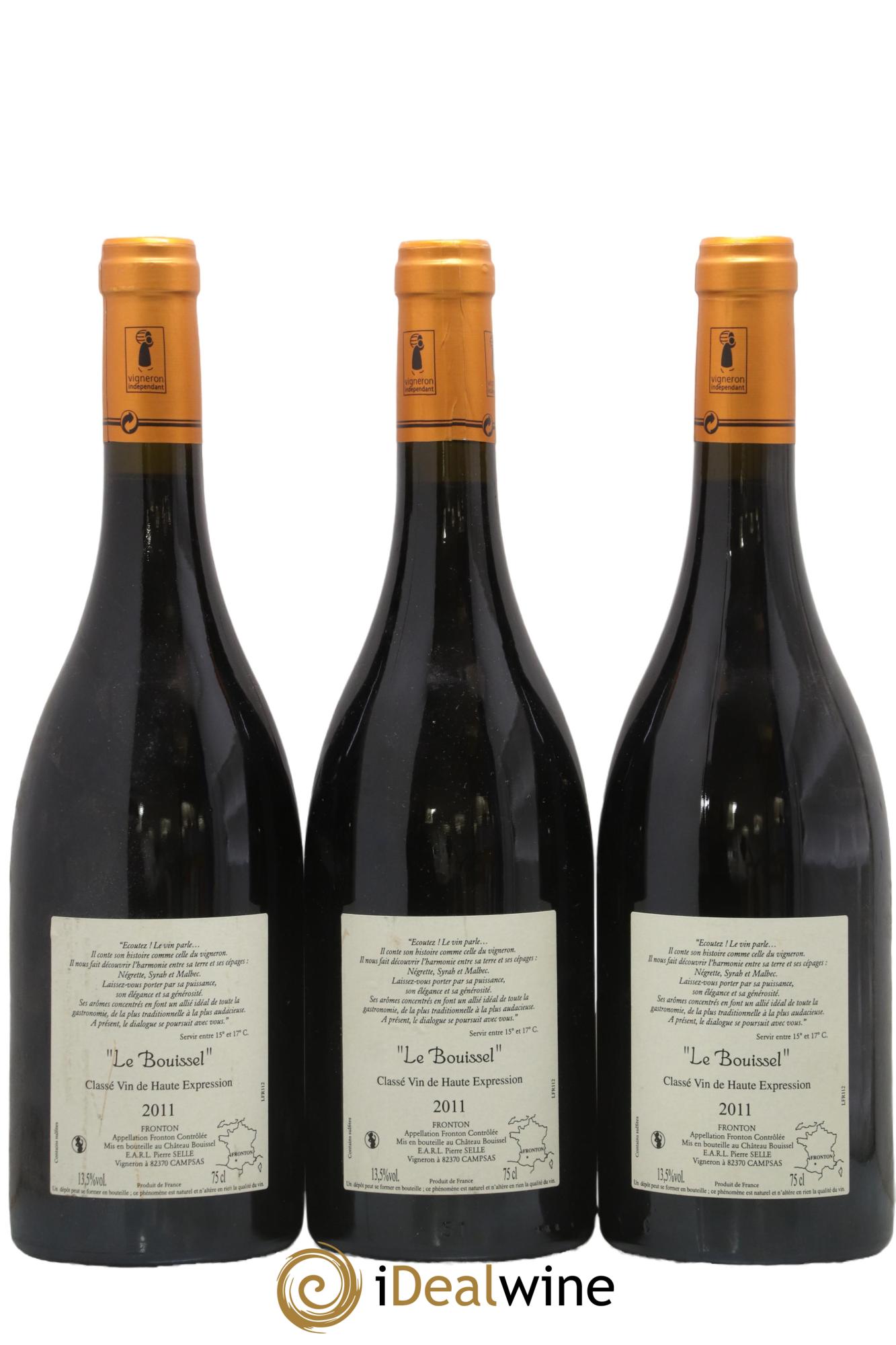 Sud-Ouest Fronton Château Bouissel 2011 - Lot de 3 bouteilles - 1