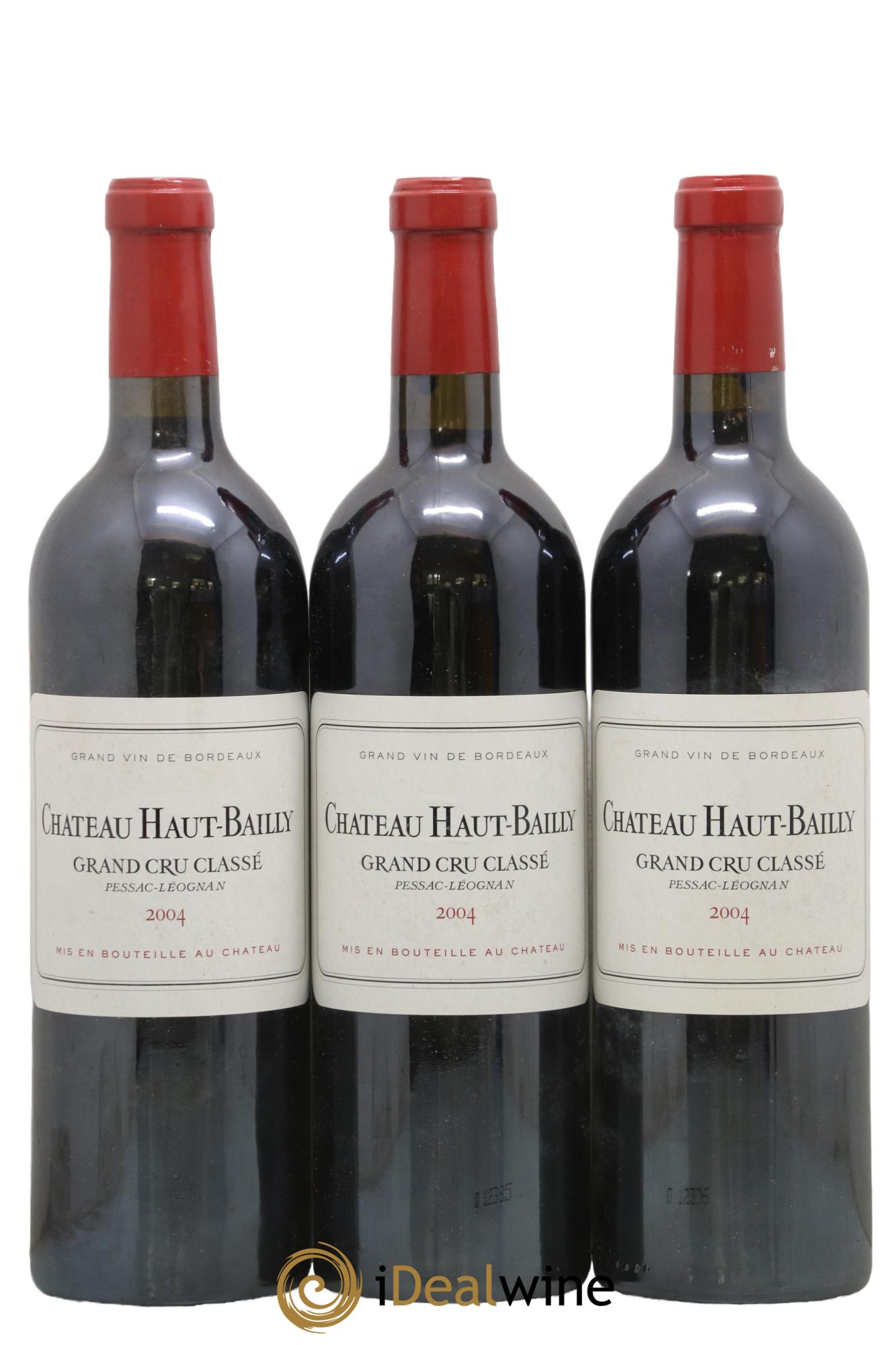 Château Haut-Bailly Cru Classé de Graves 2004 - Lot of 3 bottles - 0