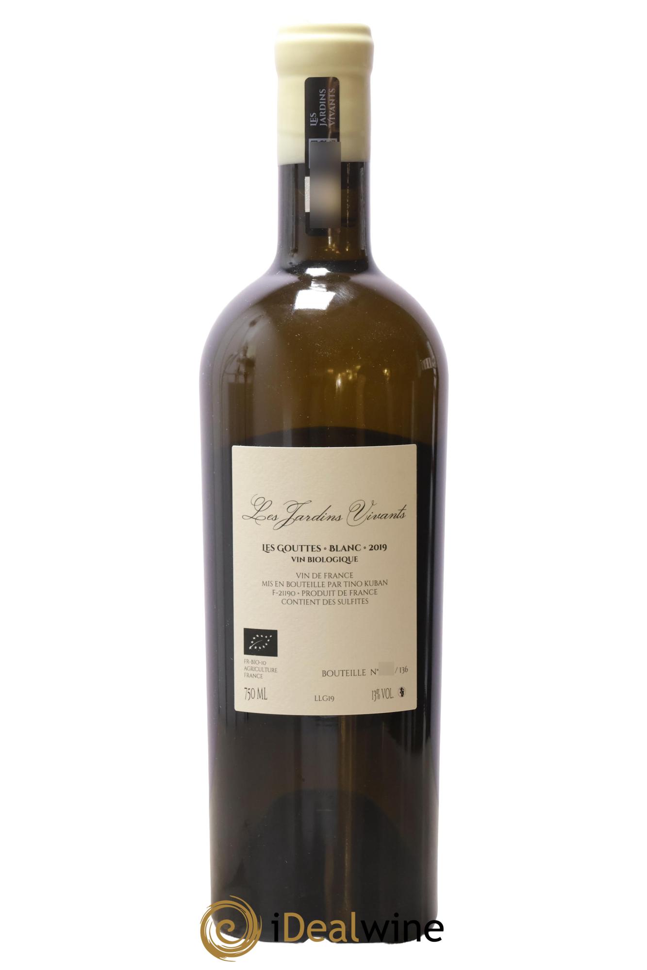 Vin de France Les Gouttes Tino Kuban Les Jardins Vivants 2019 - Lot of 1 bottle - 1