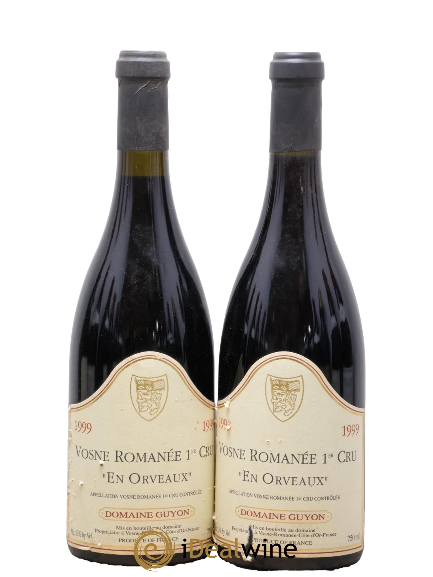 Vosne-Romanée 1er Cru En Orveaux Domaine Guyon 1999 - Lot de 2 bouteilles - 0