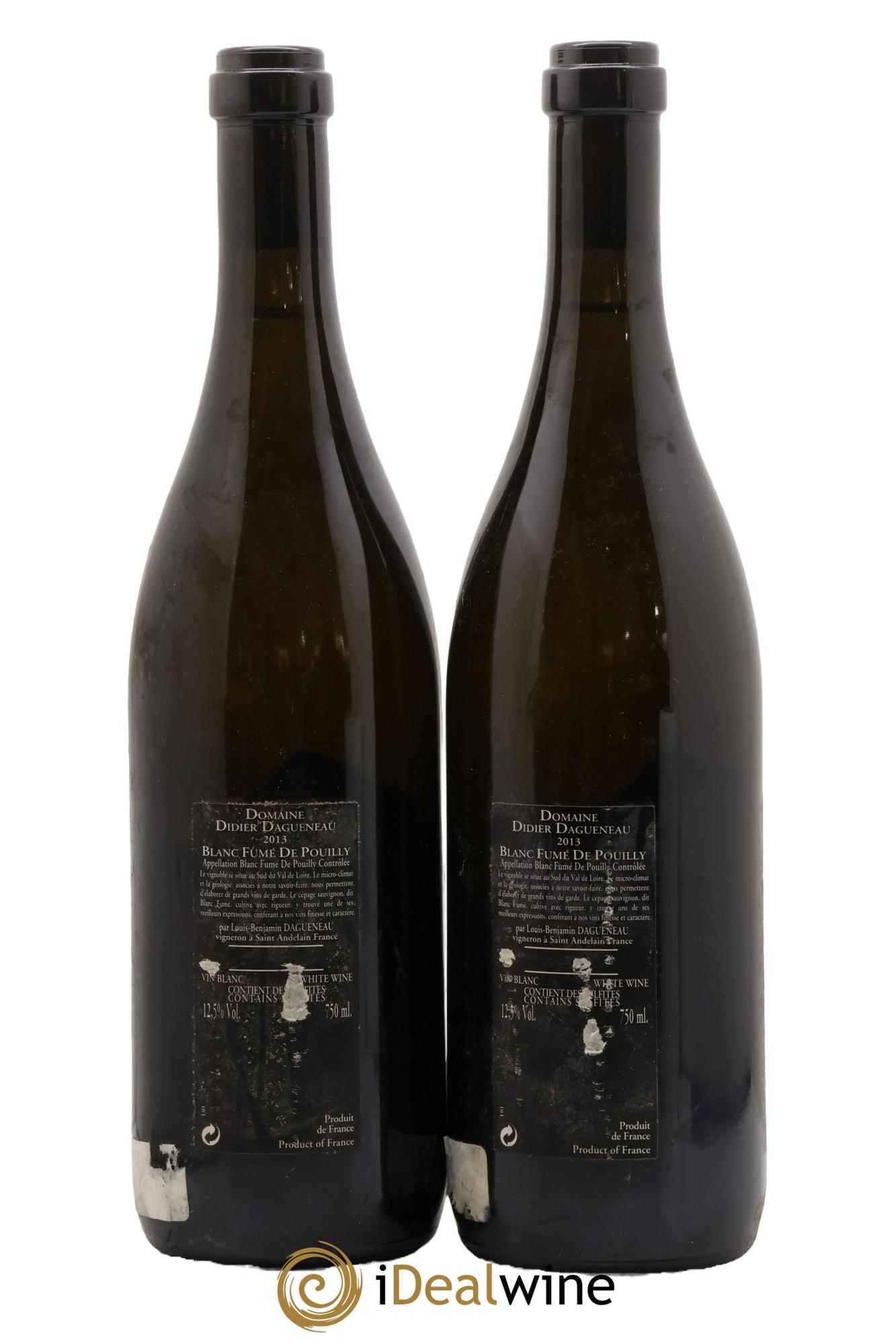Vin de France (anciennement Pouilly-Fumé) Silex Dagueneau (Domaine Didier - Louis-Benjamin) 2013 - Lot de 2 bouteilles - 1