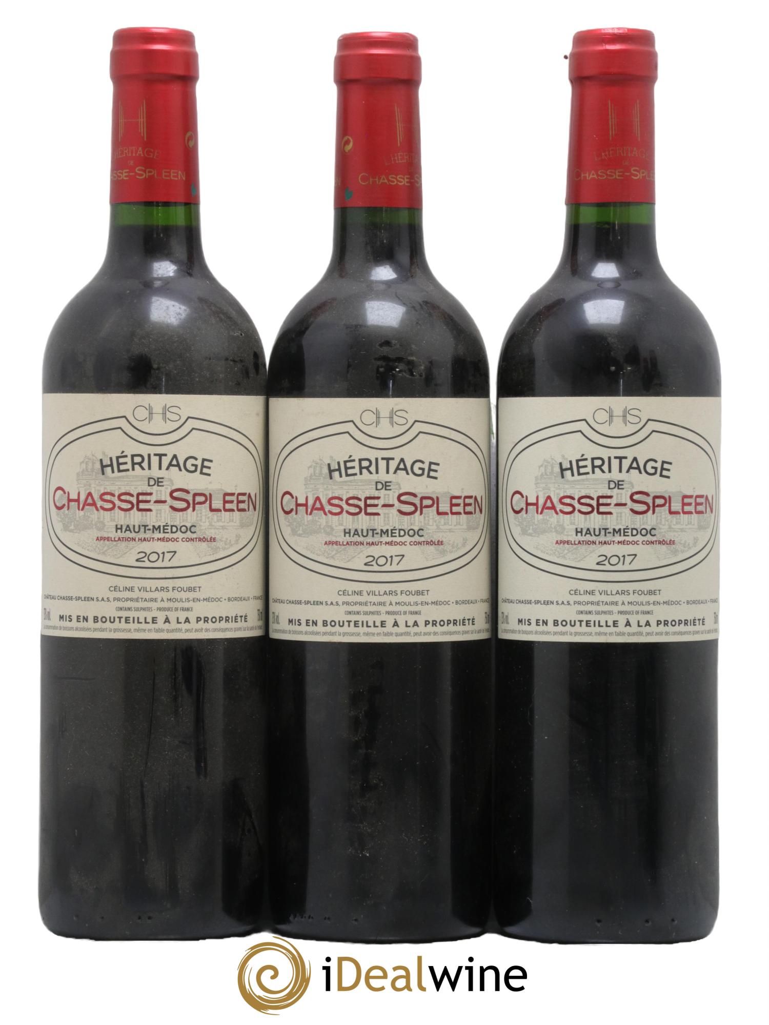 Héritage (Ermitage) de Chasse Spleen 2017 - Lot de 3 bouteilles - 0